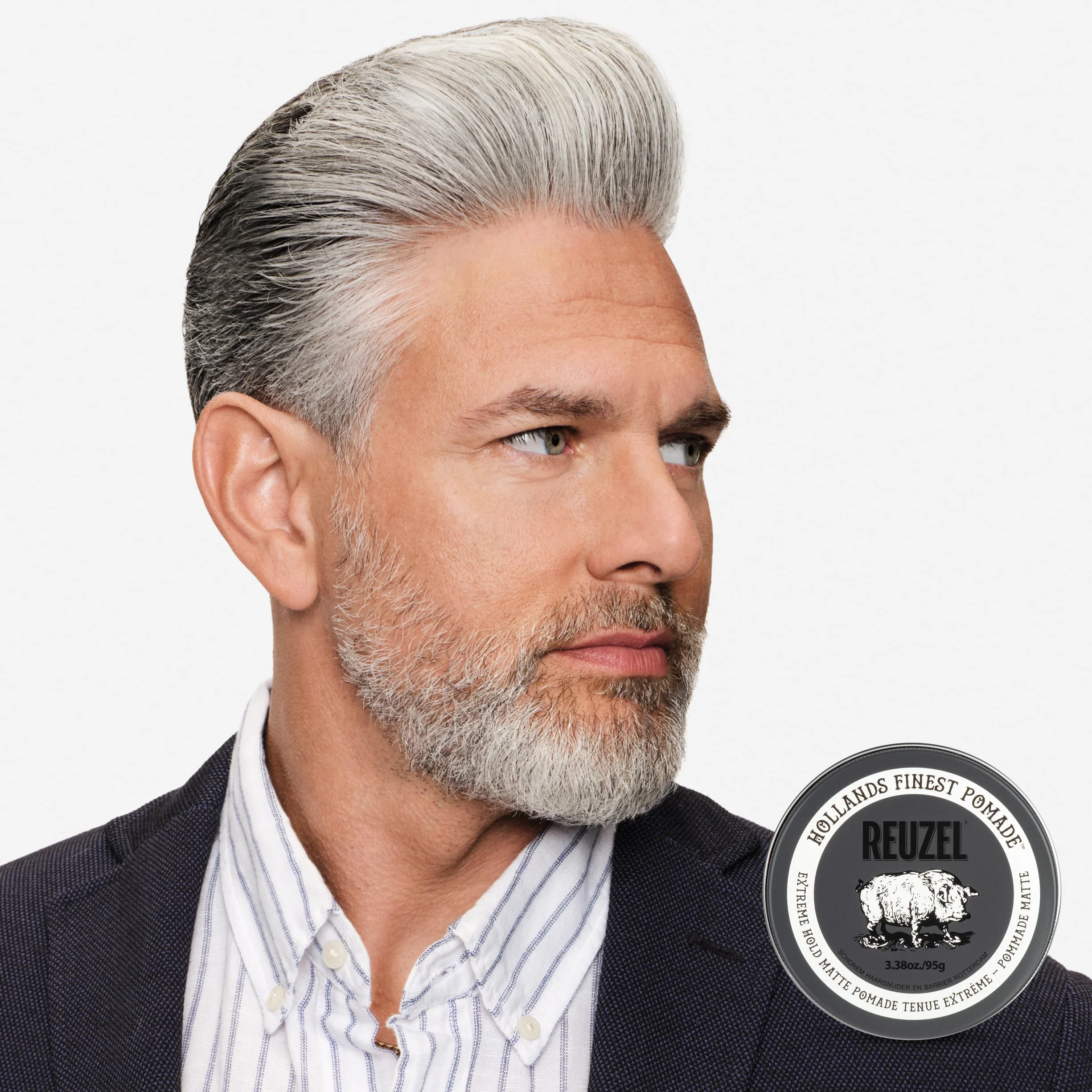 Reuzel Extreme Hold Matte Pomade, Mocno utrwalająca matowa pomada dla mężczyzn Pomada o niskim połysku 3,38 uncji/95 g