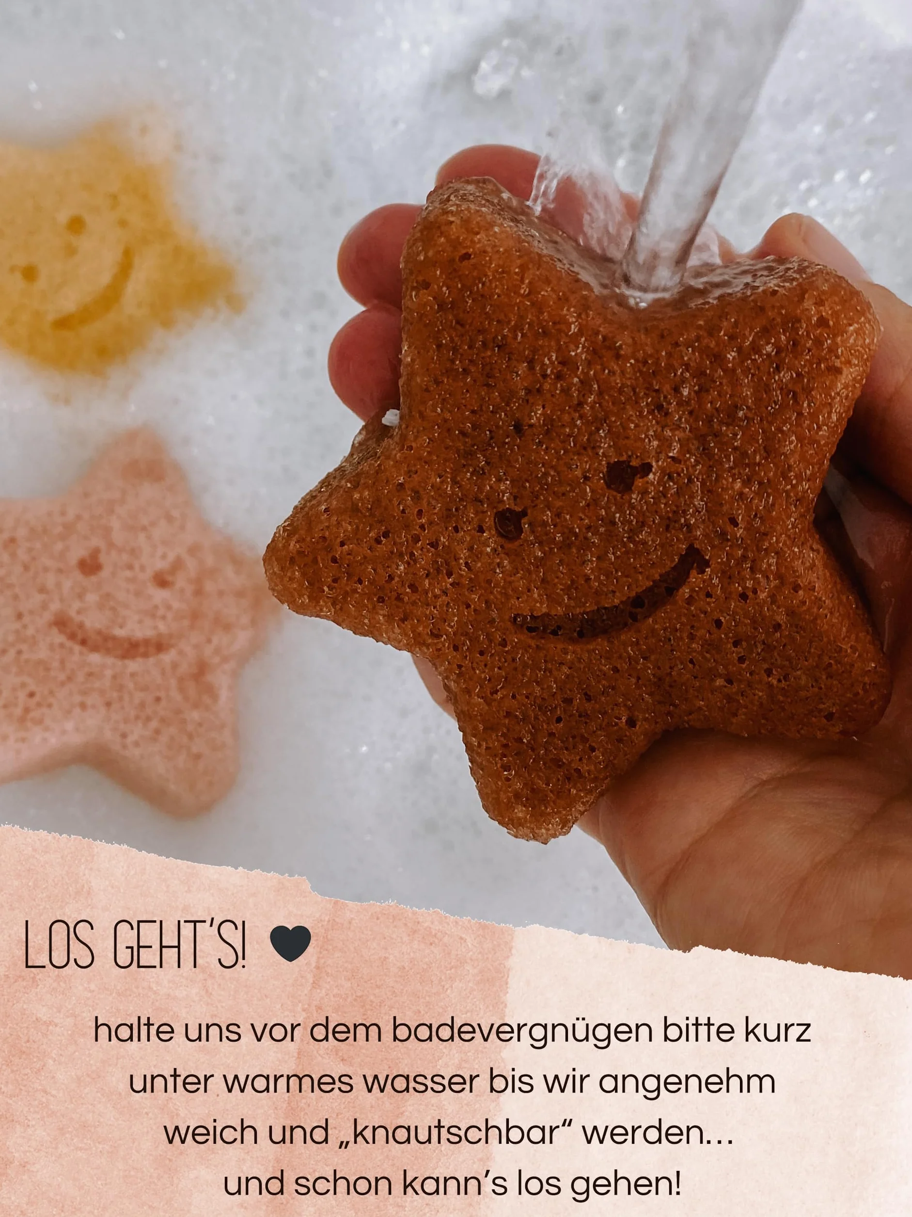 Naturalna gąbka konjac dla niemowląt i dzieci w kształcie gwiazdki, wanna, wegańska, roślinna