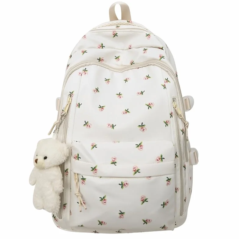GSenhui Plecak szkolny dla nastolatków, Aesthetic Backpack plecak szkolny dla dziewcząt 5 klasy, Kawaii, plecak szkolny, japoński plecak szkolny, plecak dla dziewcząt, 5 klasy