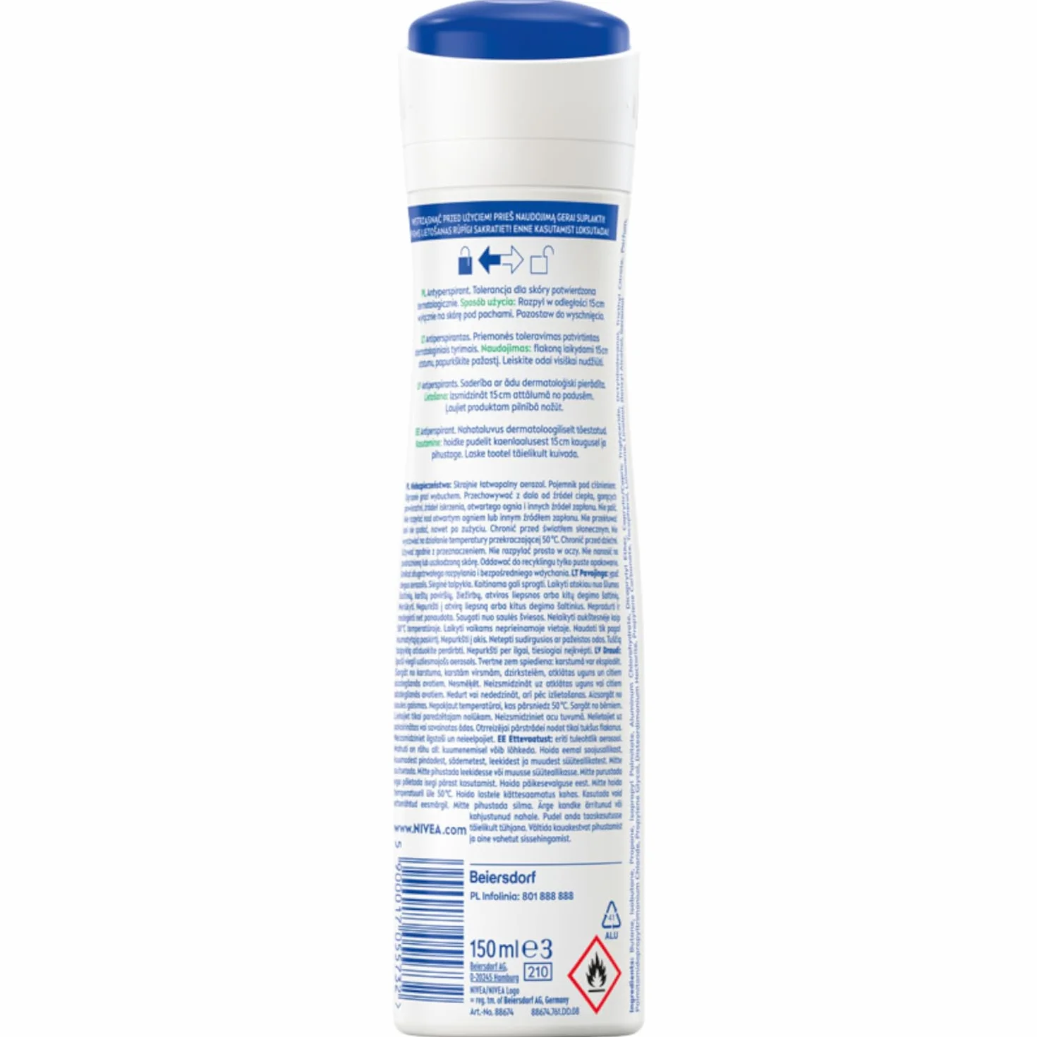 NIVEA Black & White Fresh Antyperspirant spray, 150 ml