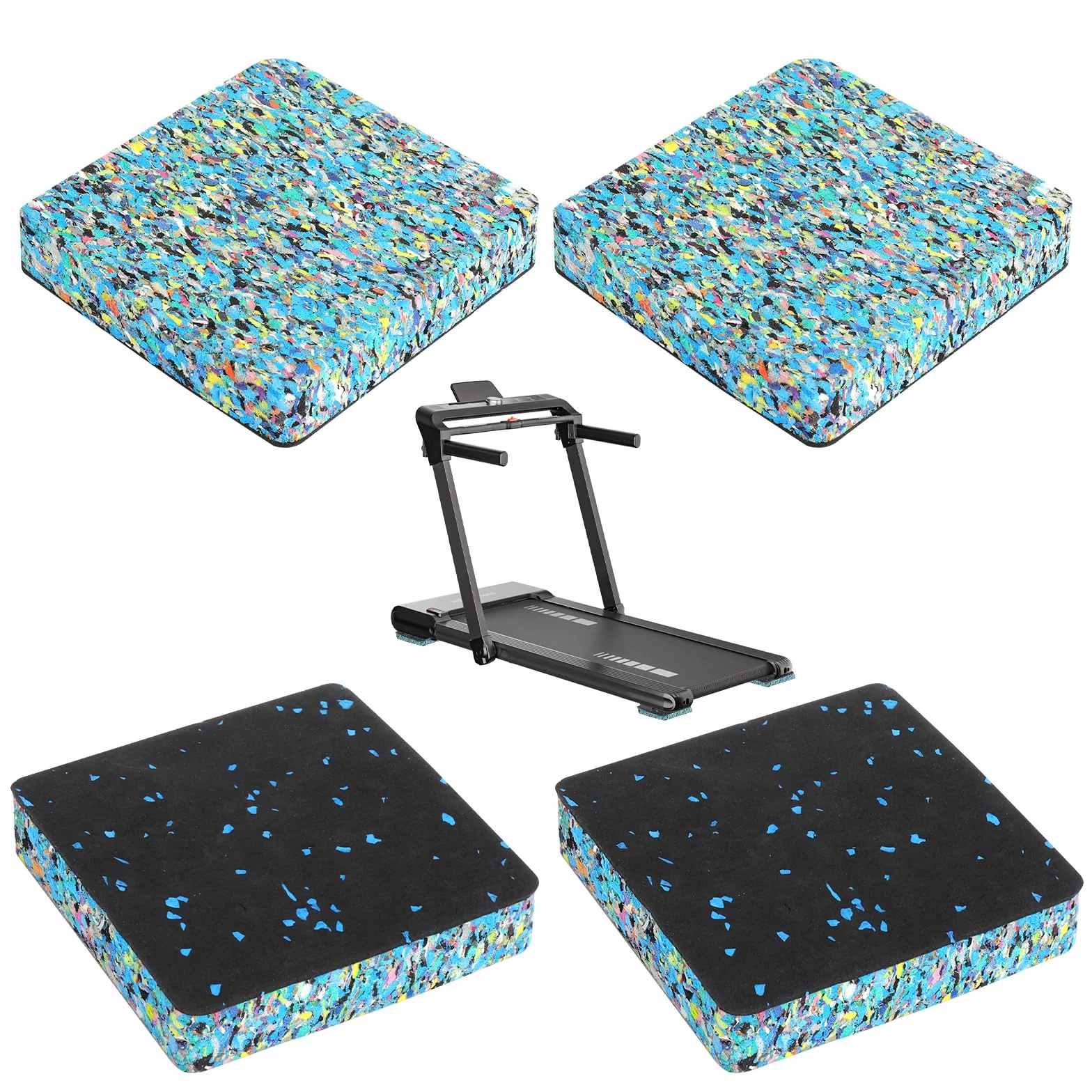 Podkładki wygłuszające do podstawy pralki – zestaw 4 mat antywibracyjnych 10 x 10 x 2 cm do pralki, suszarki i sprzętu fitness – wysokiej jakości guma, antypoślizgowe i chroniące podłogę, bardzo