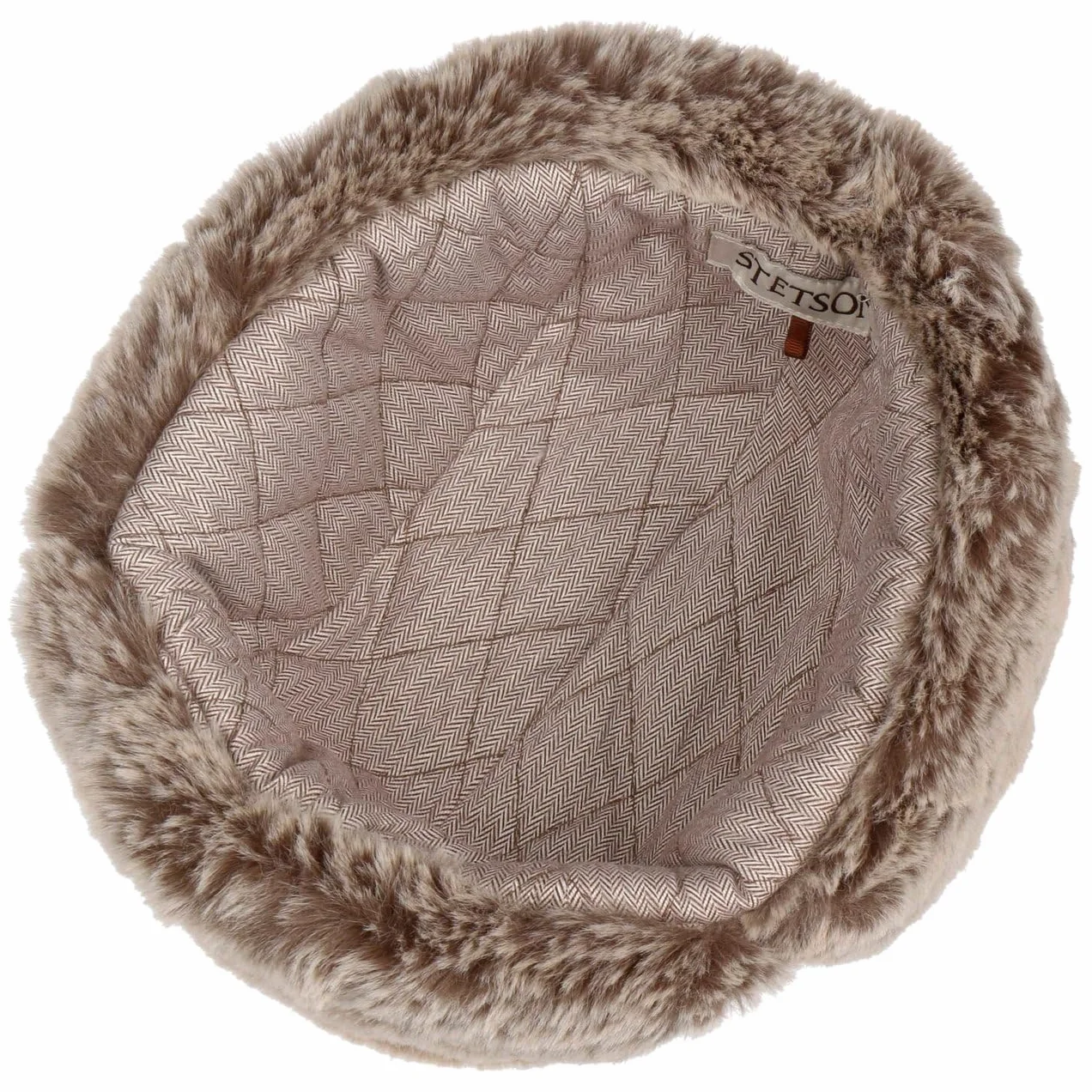 STETSON Seldovia czapka pilotka sztruks ekologiczne futerko Unisex Jesien Zima