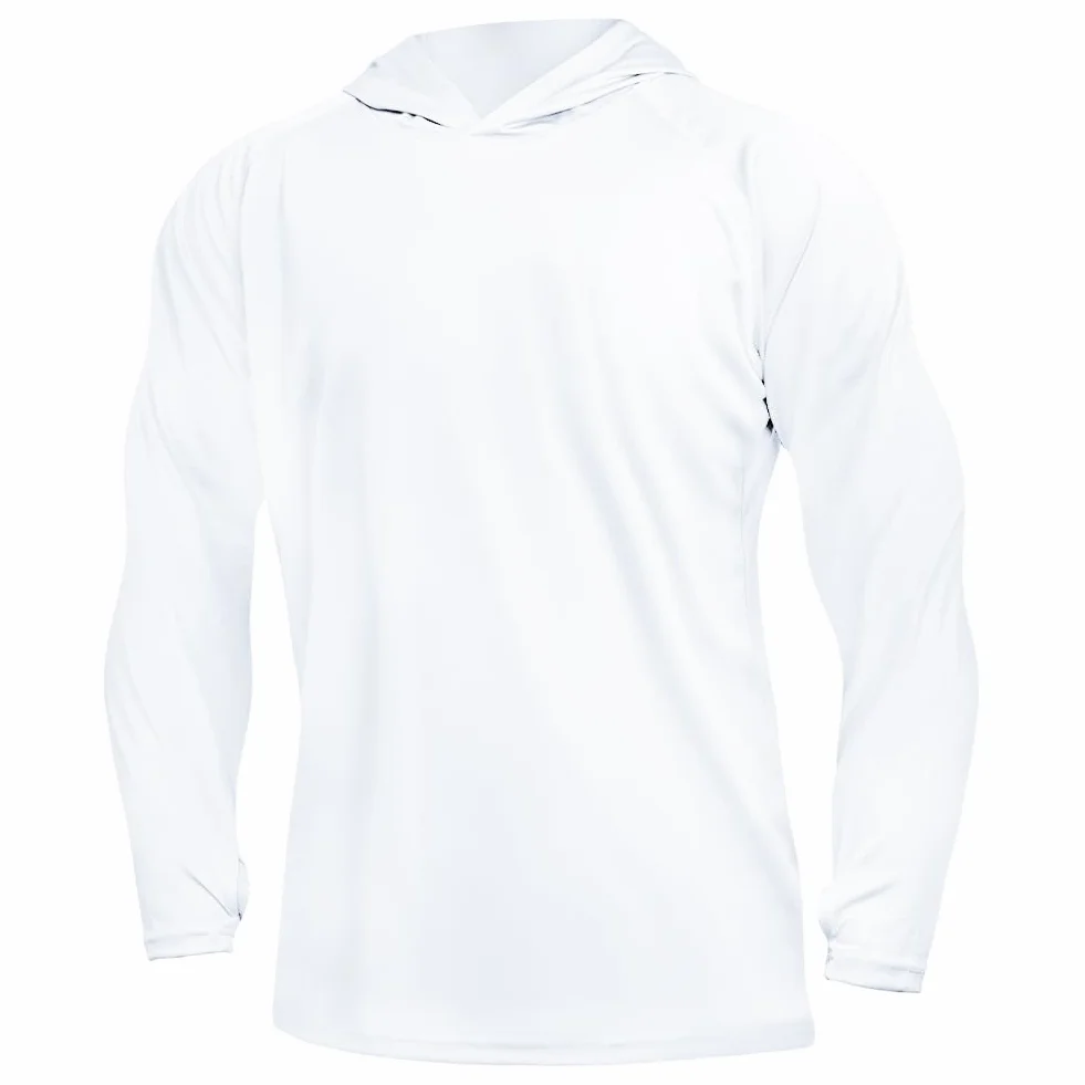 DiULi Męska bluza z długim rękawem, ochrona przed promieniowaniem UV, ochrona przed promieniowaniem UV, bluza z kapturem do wędkowania, ochrona przed słońcem, UPF50+ UV Training Gym sweter