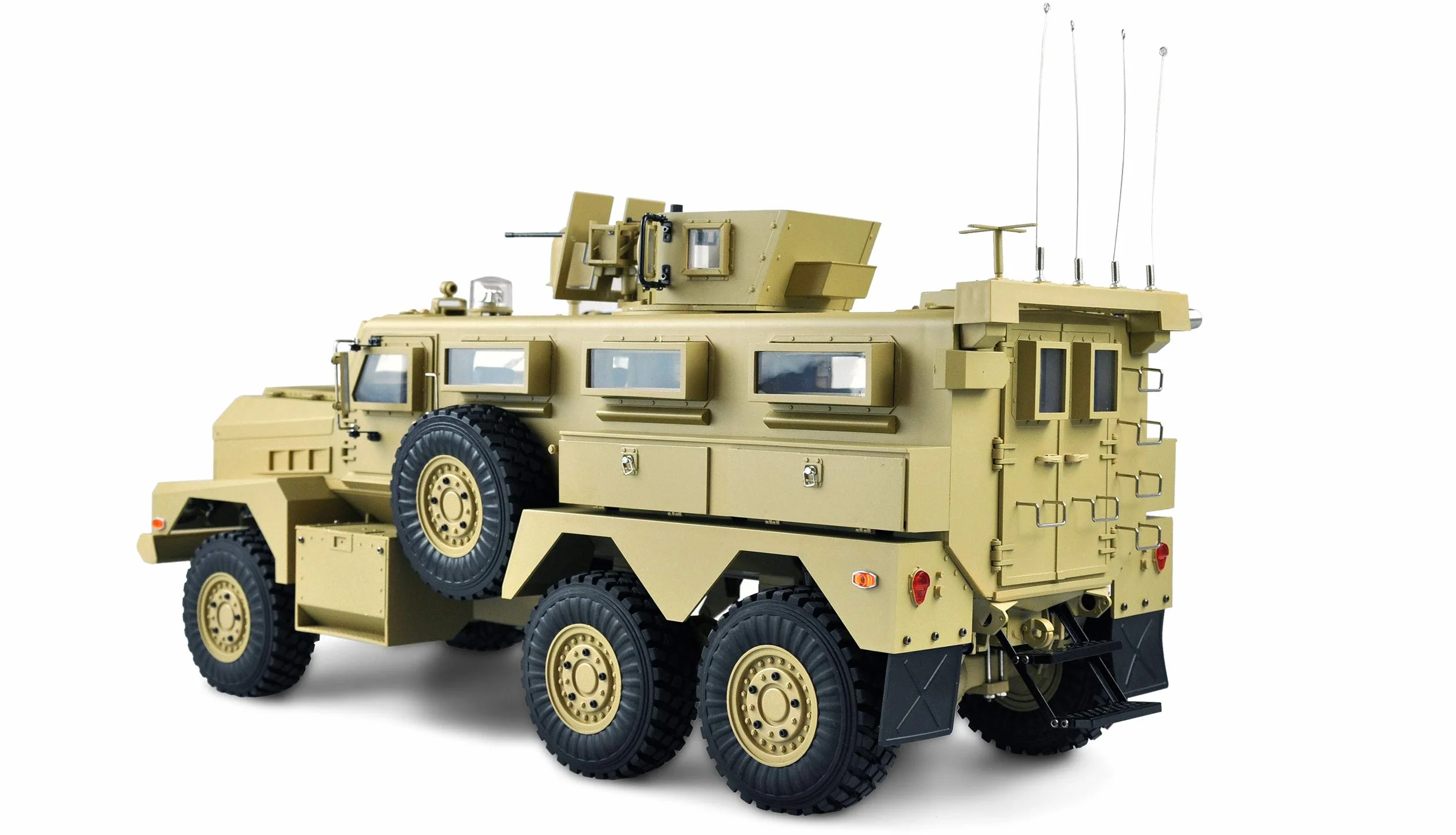 Amewi 22428 amerykański pojazd wojskowy MRAP 6x6 1:12 RTR, światło, dźwięk i dym