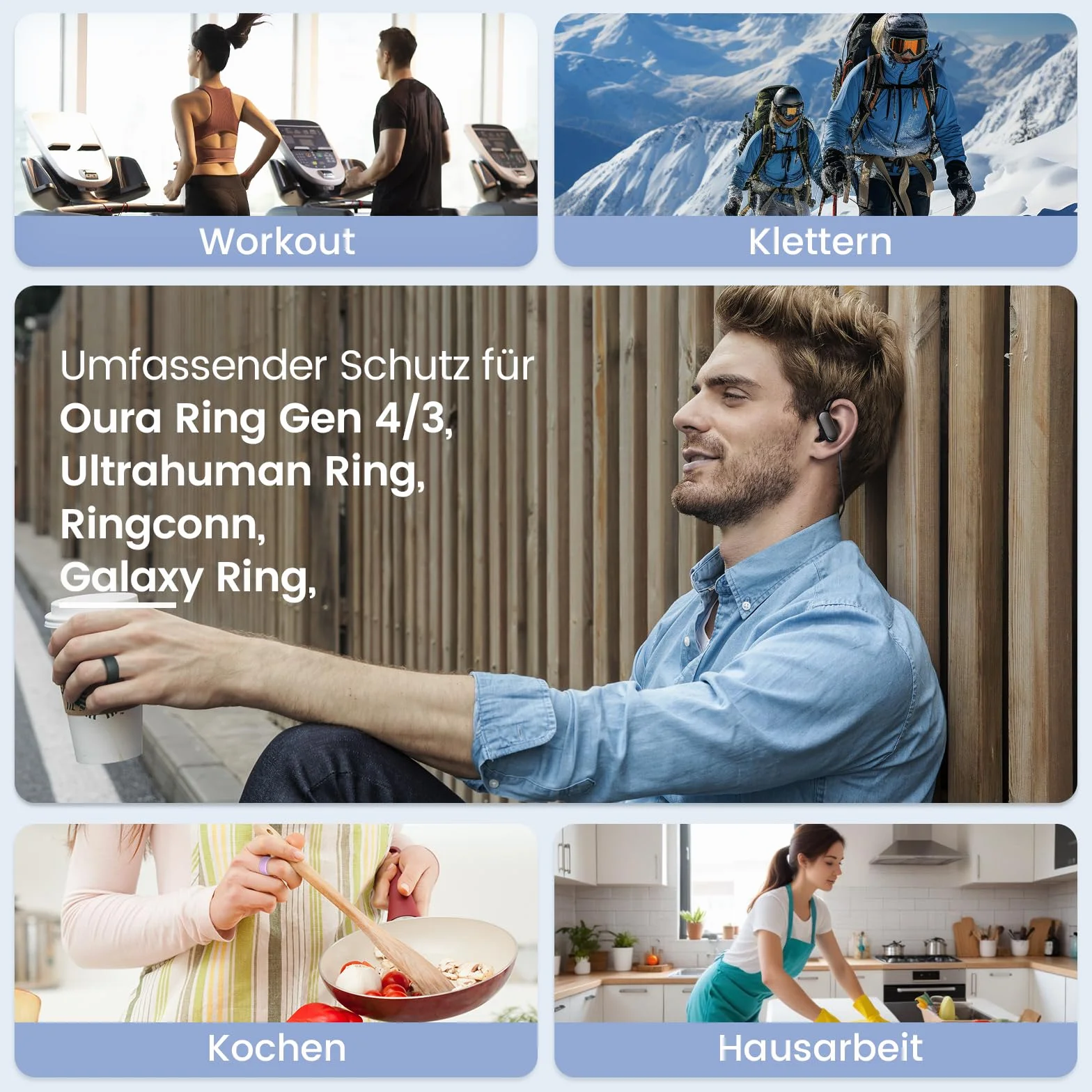 SimpleTings Smart Ring Protector Kompatybilny z Oura/Ultrahuman/Samsung Galaxy