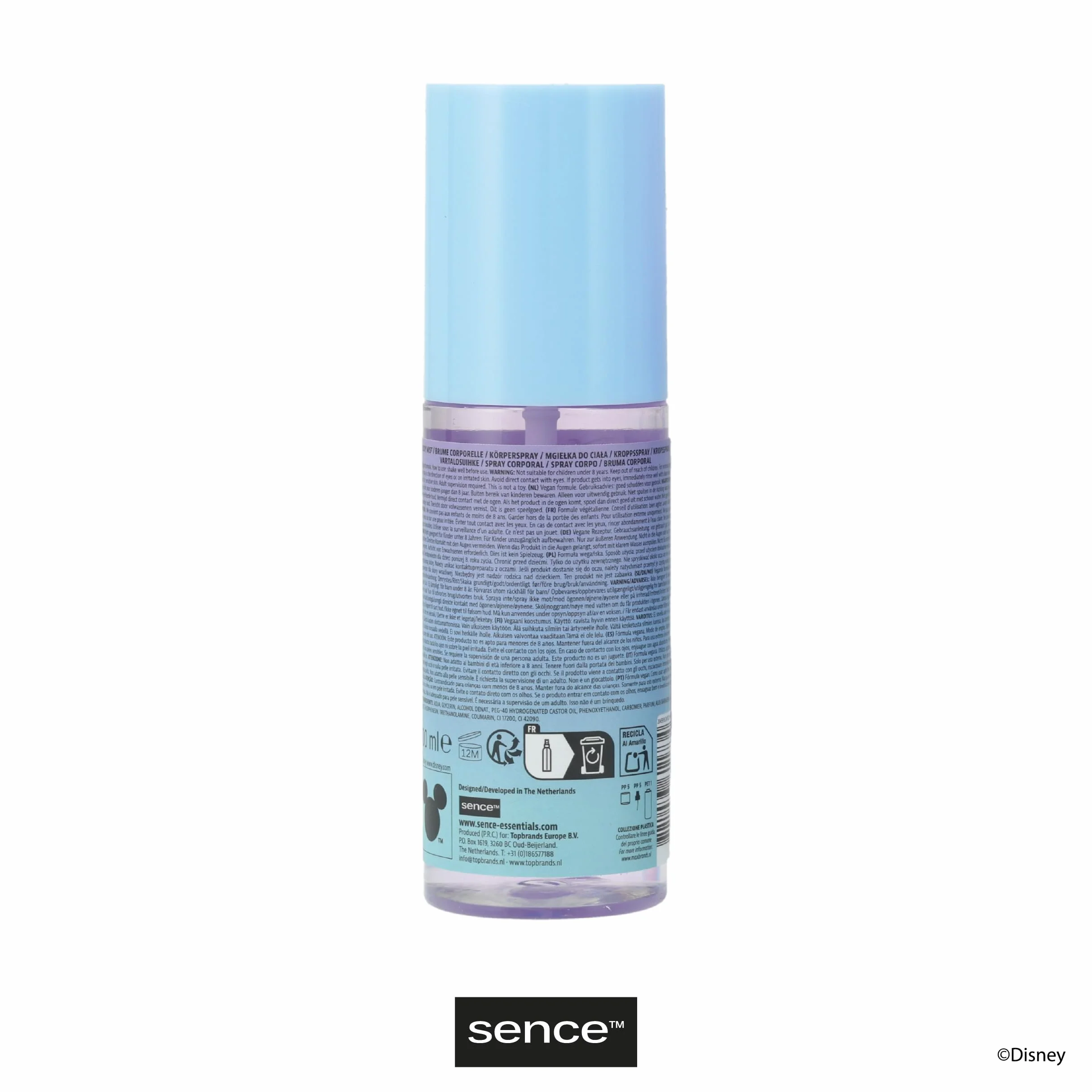 Disney Frozen Elsa & Anna Parfum spray do ciała Icy Vanilla, Vegan Beauty Body Mist, zapach pomysł na prezent, waniliowy spray do ciała Sence (1 x 100 ml)