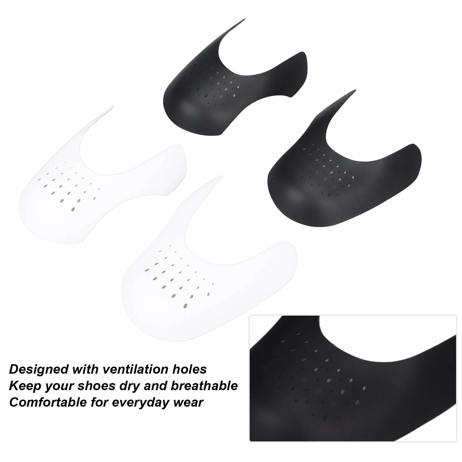 Buty Chroniące Przed Zagnieceniami, ANGGREK 4 Pary Sneaker Shoes Protector Shaper Wkładki do Butów Osłona Możliwość Krojenia Redukcja Zagnieceń Buty Chroniąca Przed Zagnieceniami