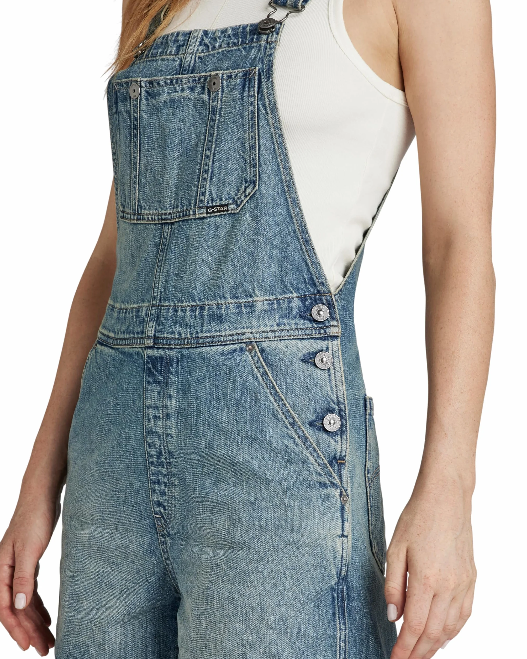 G-STAR RAW Short Dungaree, Niebieski (Antique Faded laguna D24388-D536-G325), S