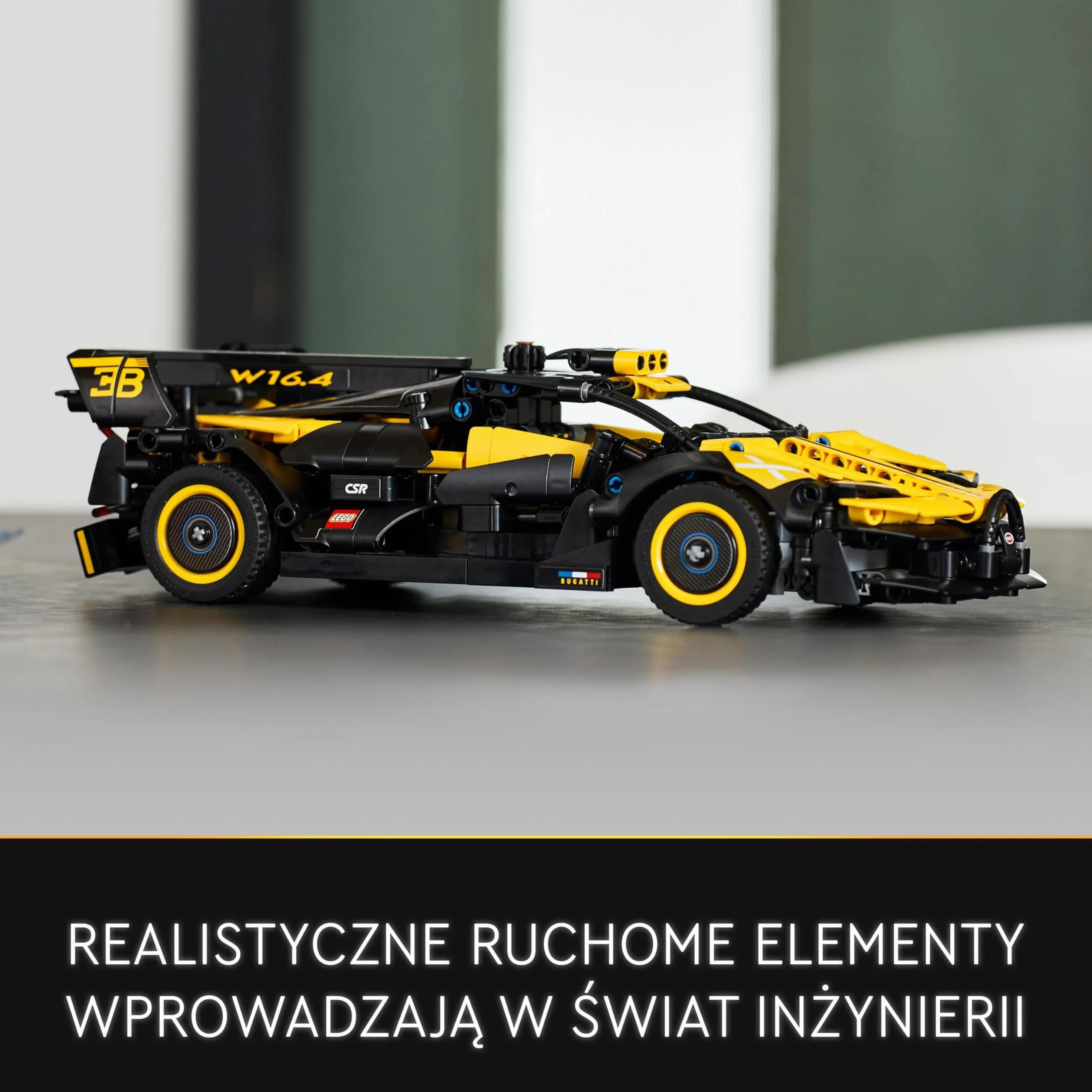 LEGO Technic Bolid Bugatti Wyścigówka z Klocków, Kreatywne Zabawki Inżynieryjne, Kultowy Samochód Sportowy do Budowania z Klocków dla Kolekcjonerów, Pomysł na Prezent dla Dziecka, 42151