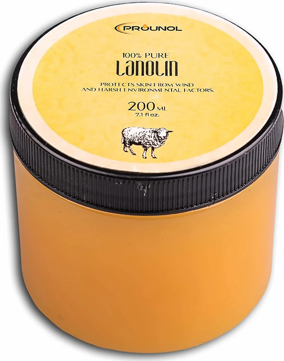 PROUNOL Lanolin Pure (Lanolina Bezwodna) 100% Naturalny Krem do Pielęgnacji Rąk i Stóp, słoik 200ml