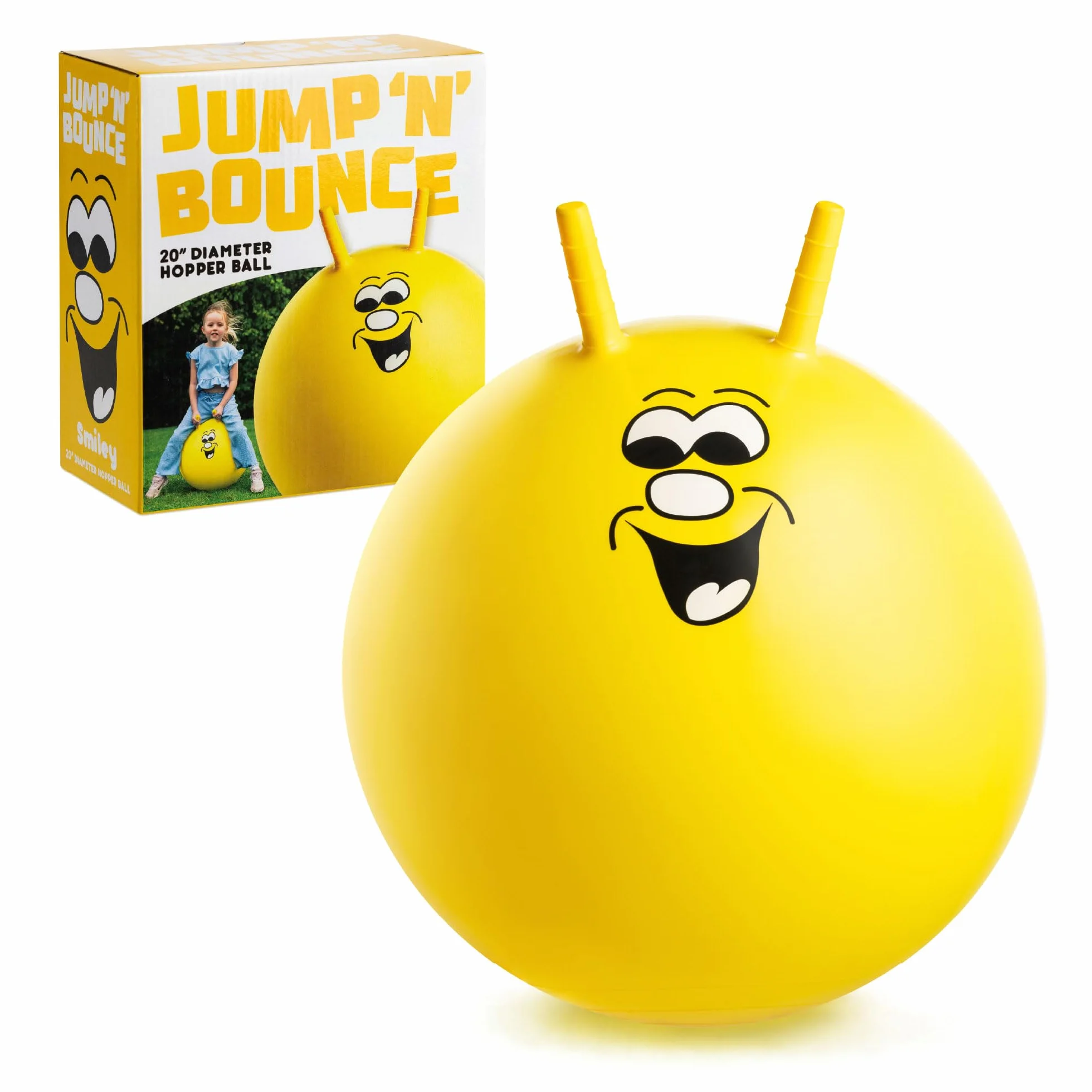 Toyrific | Jump N Bounce Space Hopper Retro piłka do ćwiczeń, ząbkowana, 50-61 cm, wiele wzorów