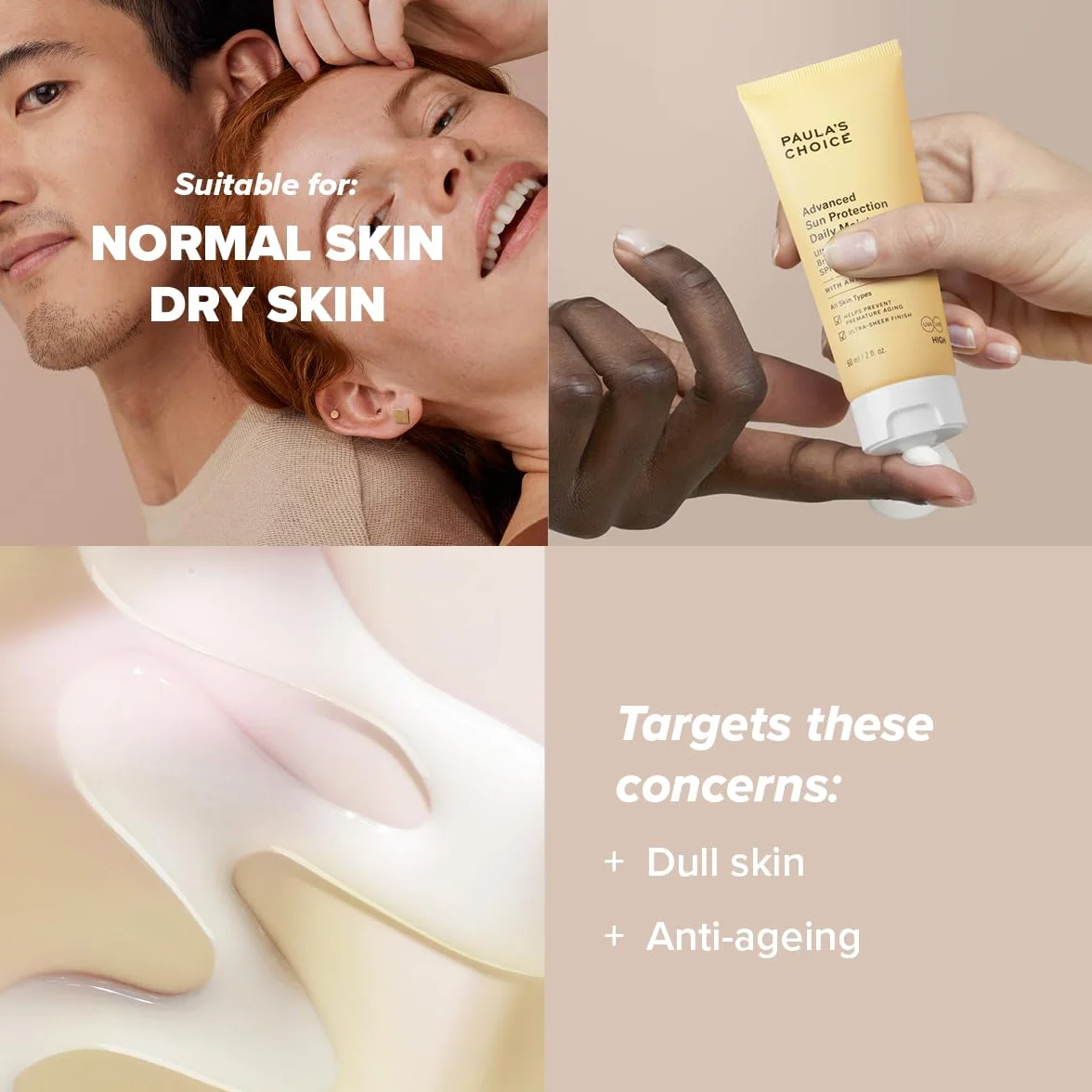 Paula's Choice Advanced Sun Protection Daily Moisturiser SPF 50 PA++++ Krem Nawilżający z Ochroną Przeciwsłoneczną 60 ml