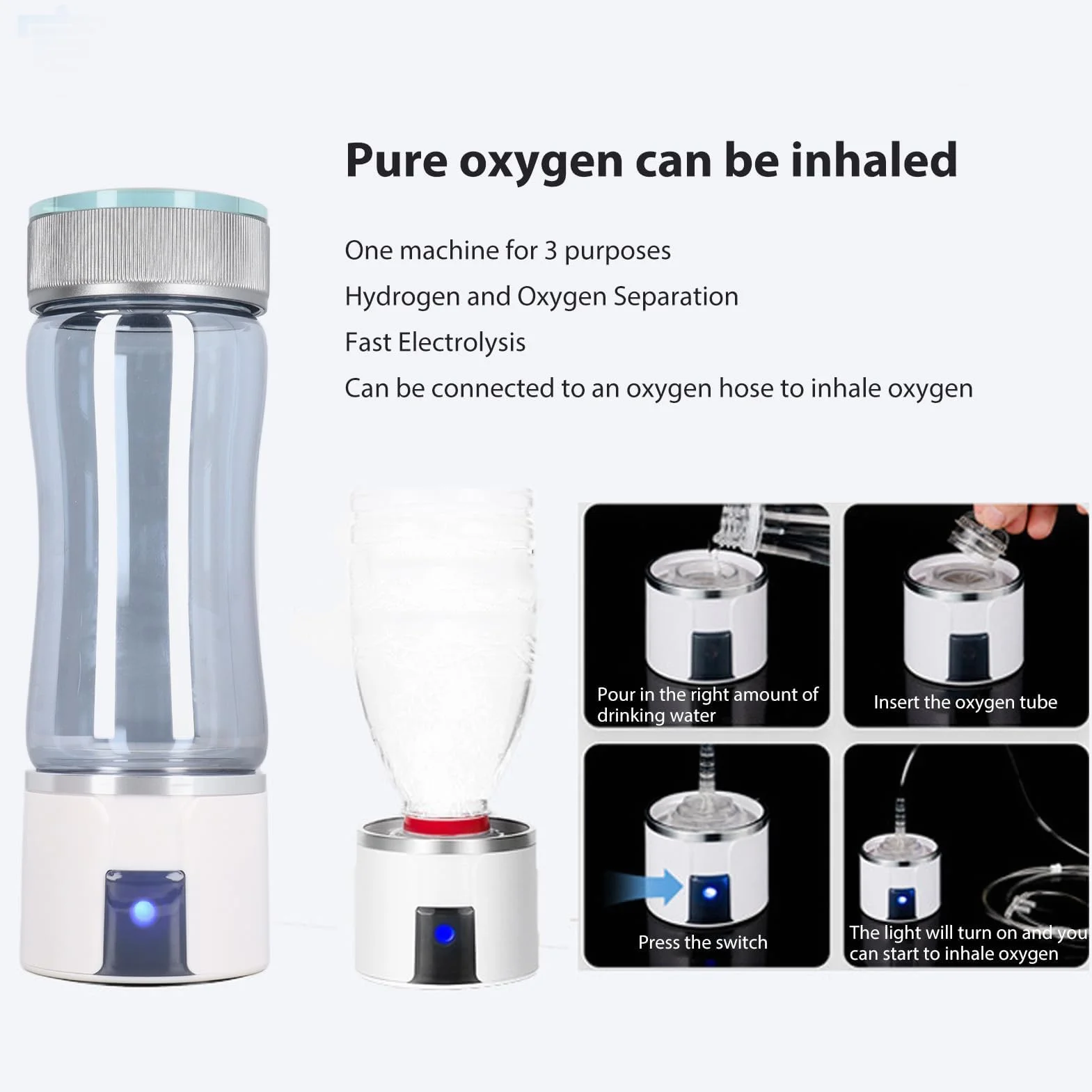 Maszyna do jonizowania wody wodorowej 3000PPB, butelka 300 ml DC 5 V dla domu i biura