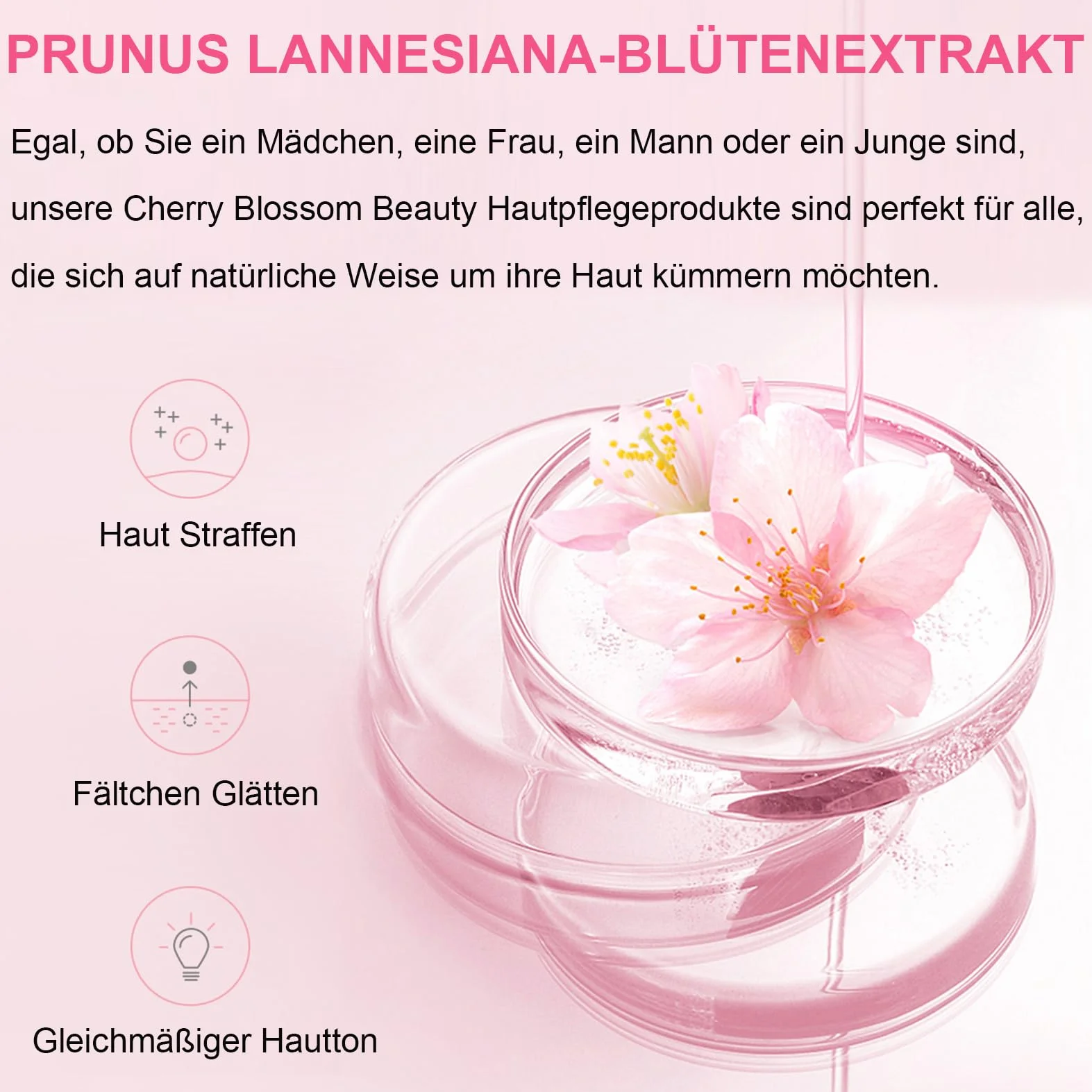 Japan Sakura zestaw do pielęgnacji skóry dla nastolatek i dziewcząt – Sakura Skin Care, zestaw do pielęgnacji twarzy, nawilżający zestaw upominkowy dla kobiet – z maską błotną, serum, kremem, kremem
