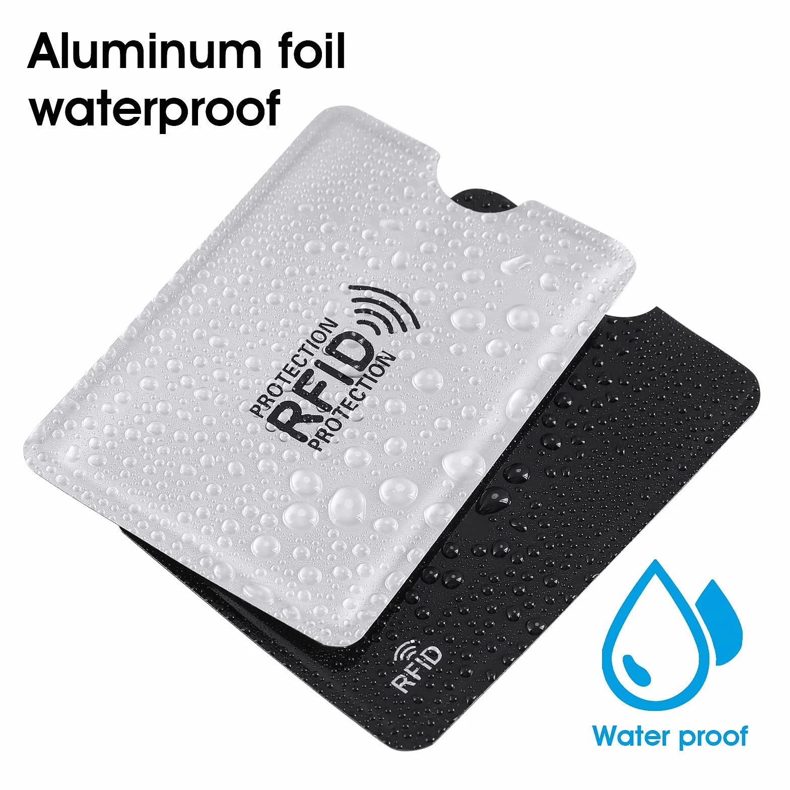Molain Rękawy blokujące RFID, etui na karty kredytowe, dla kobiet i mężczyzn, 24 szt., Czarny, biały, 3.6 x 2.5 inch/9.1 x 6.3 cm