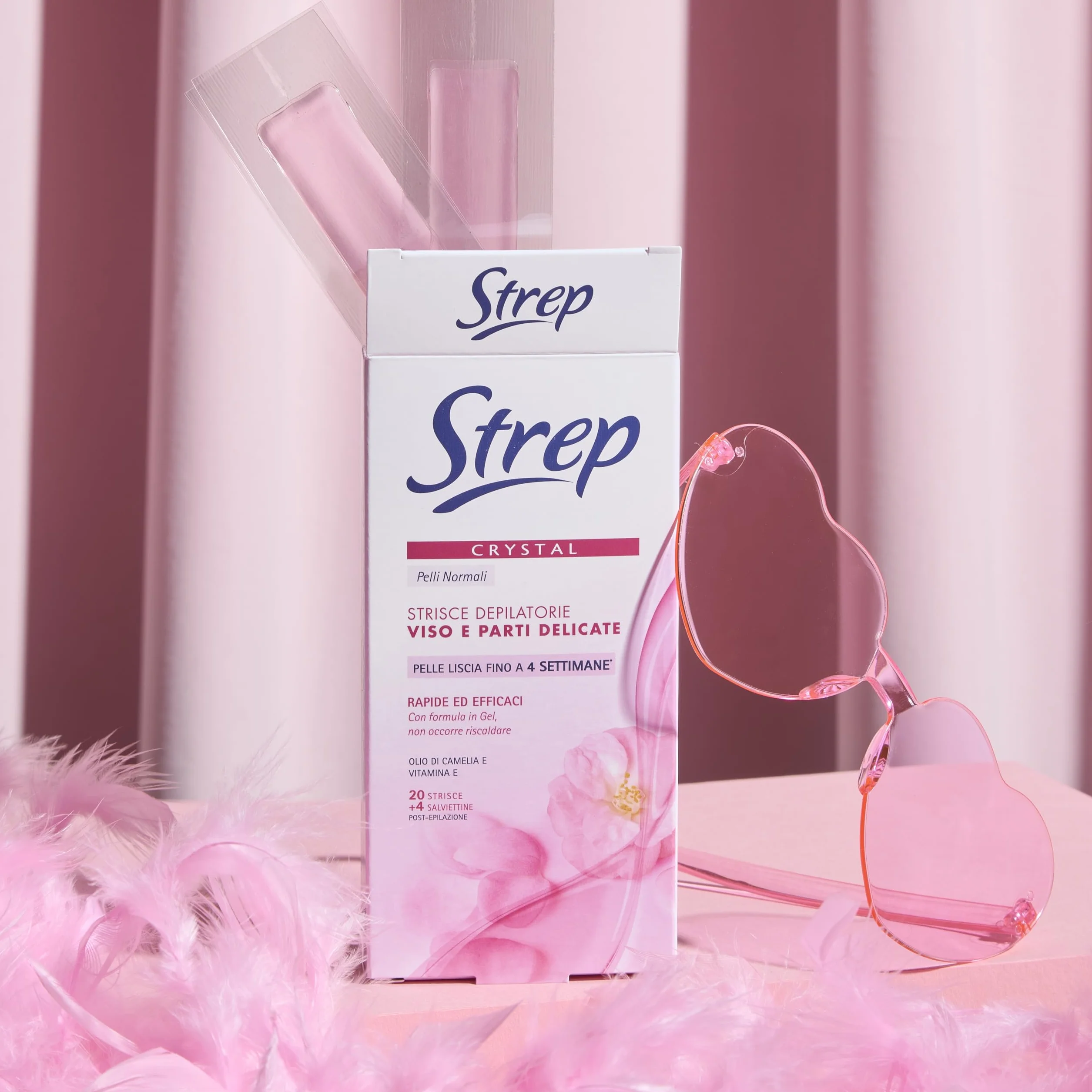 Depilatorie per il viso cristal 20 strisce