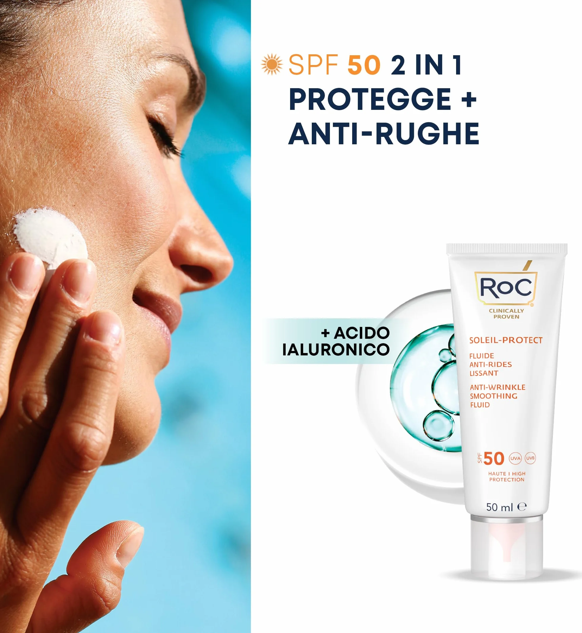 ROC Soleil-Protect Anti-Wrinkle Smoothing Fluid SPF50 50 ml