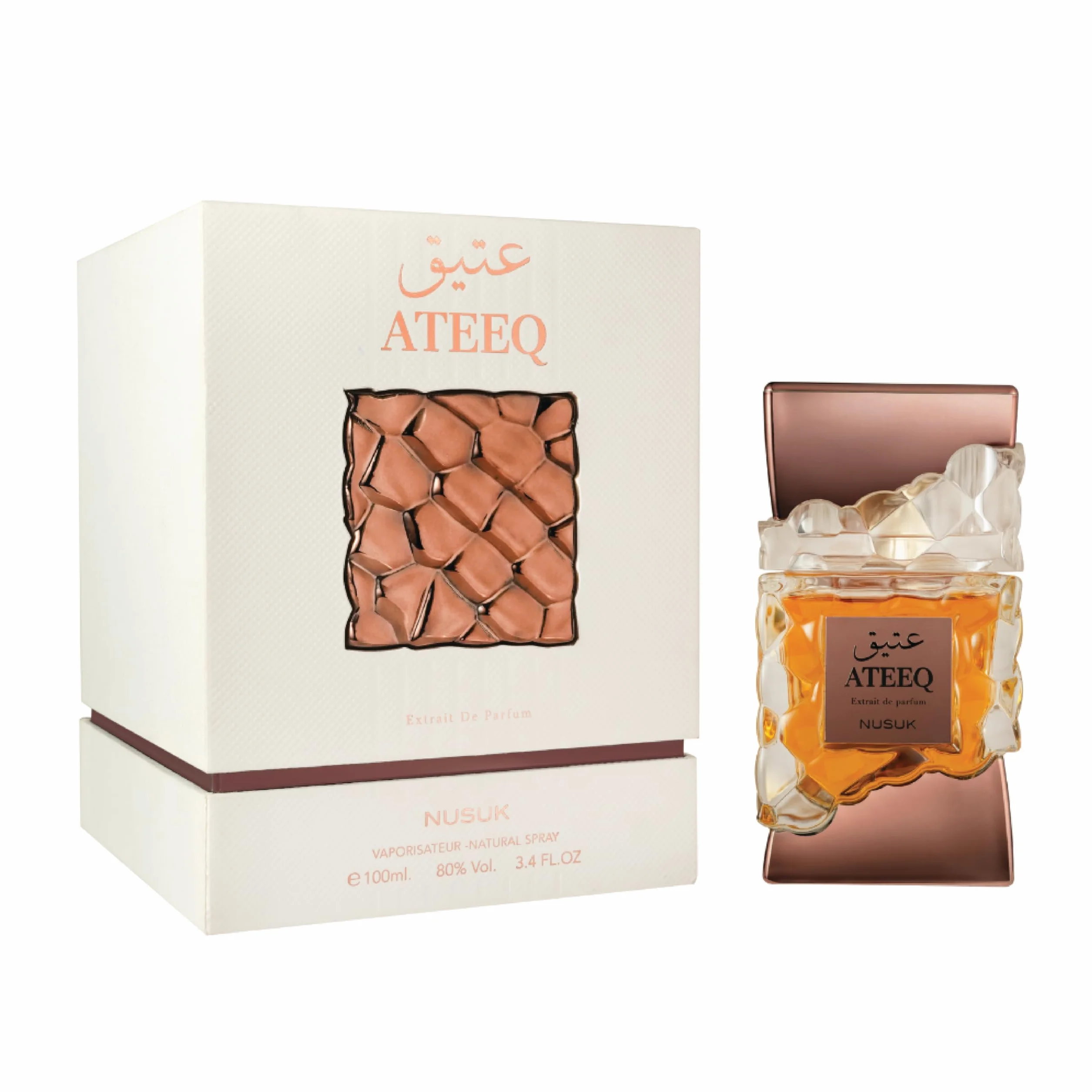 Nusuk Ateeq perfumy dla mężczyzn 100 ml ekstrakt zapachowy nuty cytrusowe przyprawy drzewa