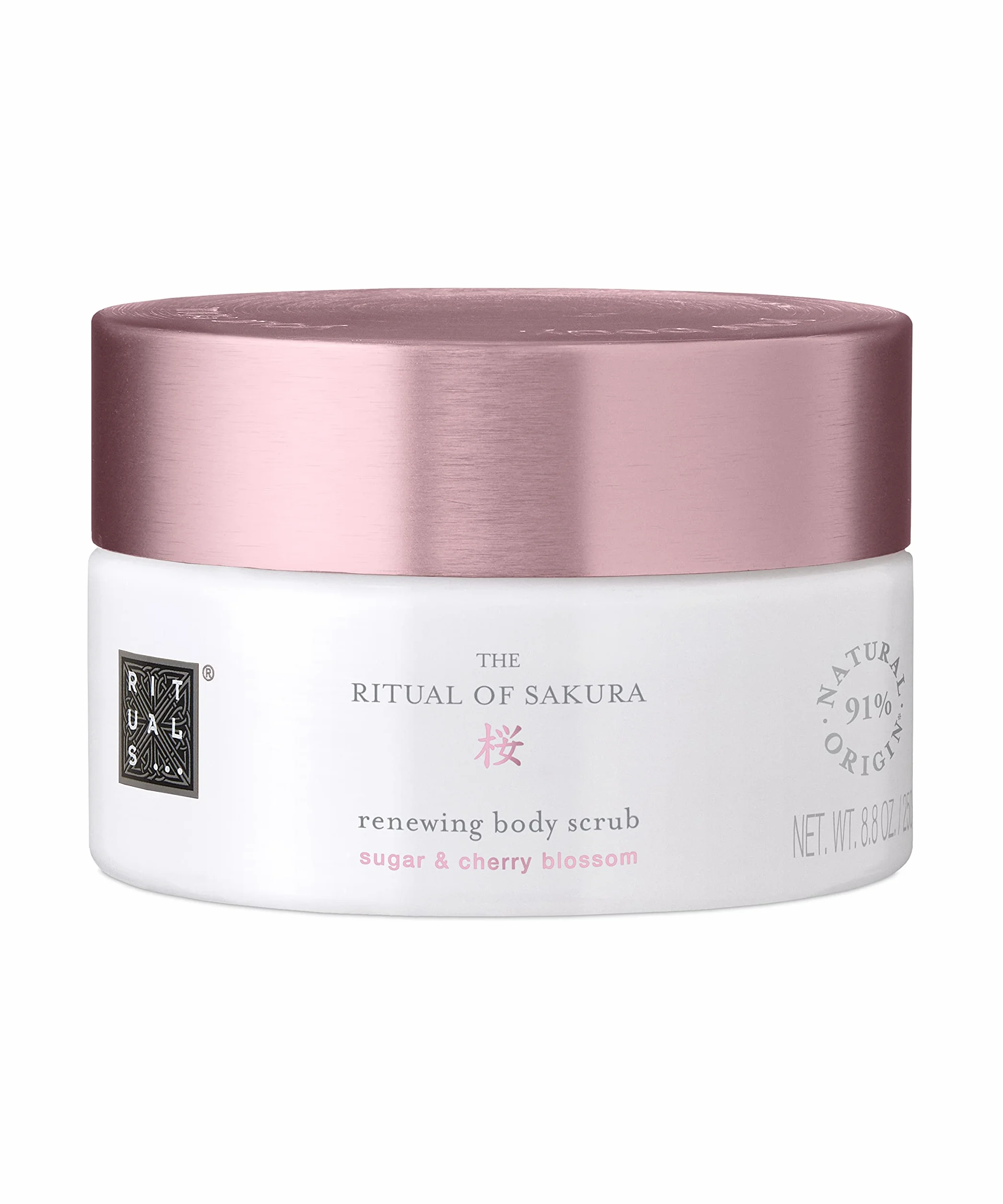 RITUALS The Ritual of Sakura Peeling do ciała, 250 gr - z mlekiem ryżowym, kwiatem wiśni, cząstkami wiśni i olejem Tsubaki - właściwości odżywcze i odnawiające skórę
