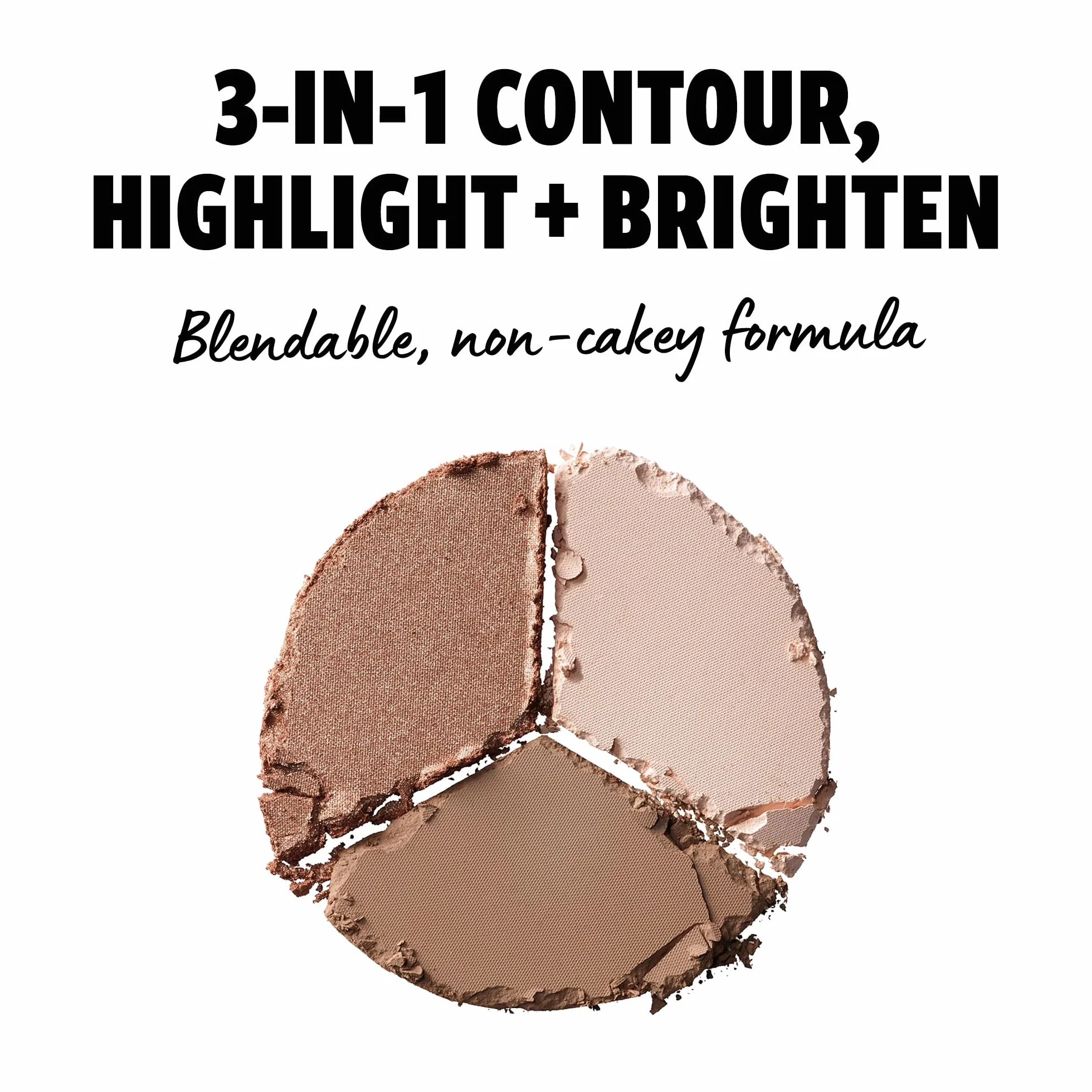 NYX Professional Makeup 3 Steps To Sculpt Face Sculpting Palette paleta do konturowania twarzy, pudry w dwóch odcieniach i rozświetlacz, karnacja jasna, Fair 01, 15 g