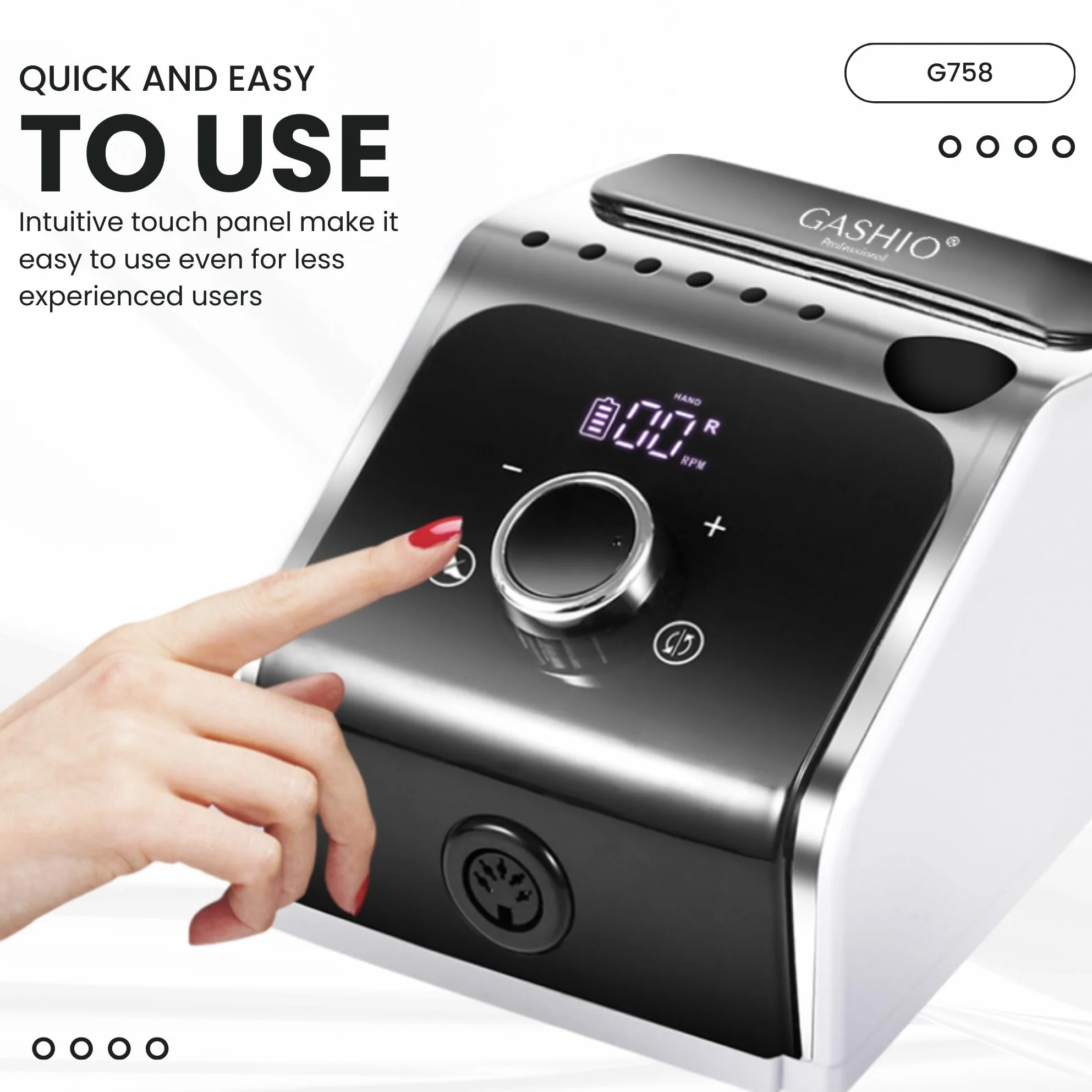 Frezarka do paznokci żelowych | Nail Drill 50 W | Elektryczny pilnik do paznokci | Zestaw do manicure i pedicure | Frezarka do paznokci z kablem | Frezarka do paznokci z pedałem nożnym |