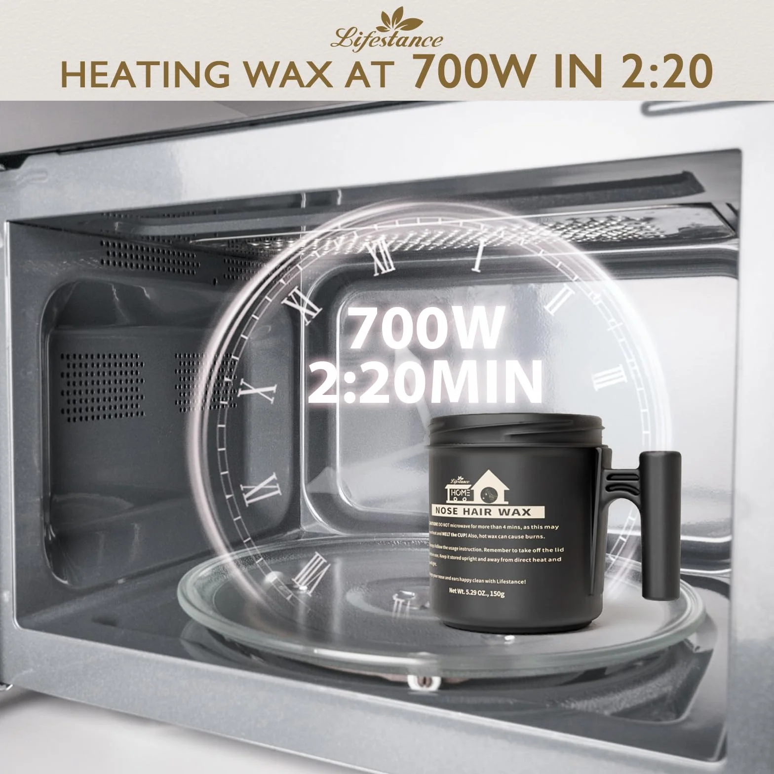 Lifestance Zestaw do woskowania nosa dla mężczyzn, 150 g, wosk do włosów w nosie z 40 x profesjonalnym patyczkiem, wosk do depilacji uszu dla mężczyzn i kobiet (użycie 25-30 razy)