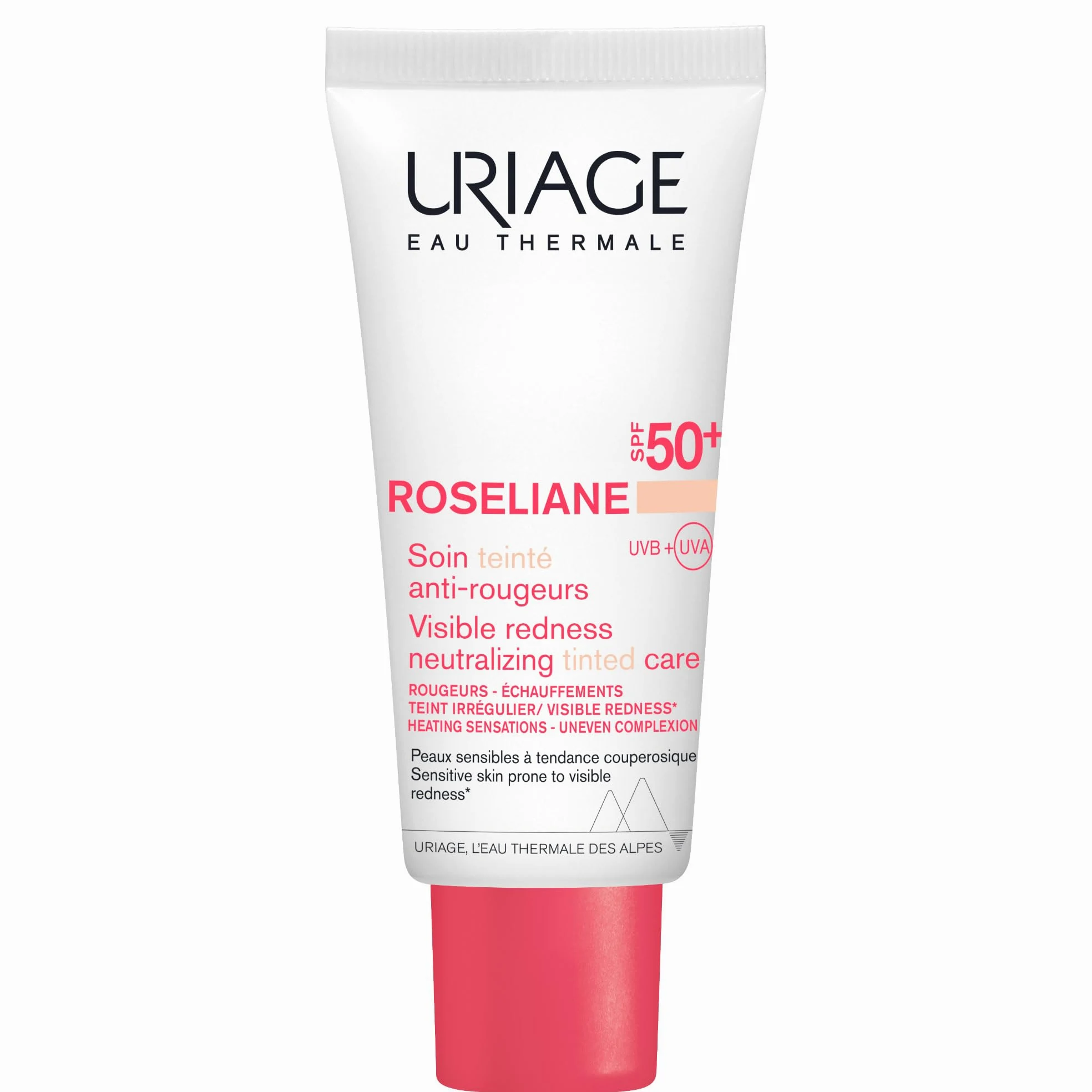 Uriage Roséliane CC Cream SPF50 40 ml jasny odcień skóra wrażliwa ujednolica nawilża ochrona przed słońcem