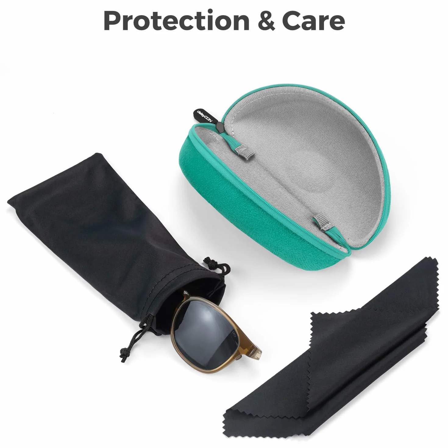 Brillenetui Hardcase Hartschalen Etui Brillentasche (aus Samt Stoff)
