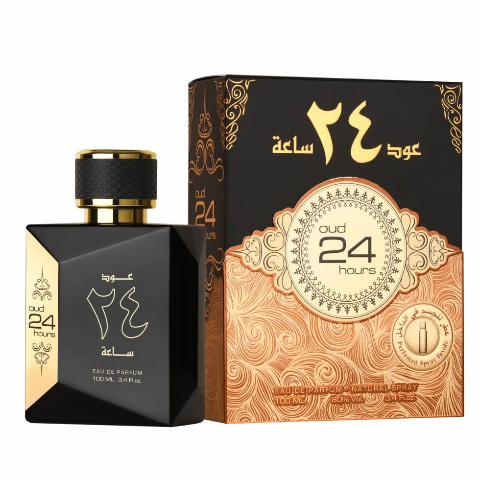 Oud 24 hours 100ml Arabian Perfume Spray Lemon Fruity Chocolate Vanilla Agar woody Musk Amber by Ard al Zaafaran