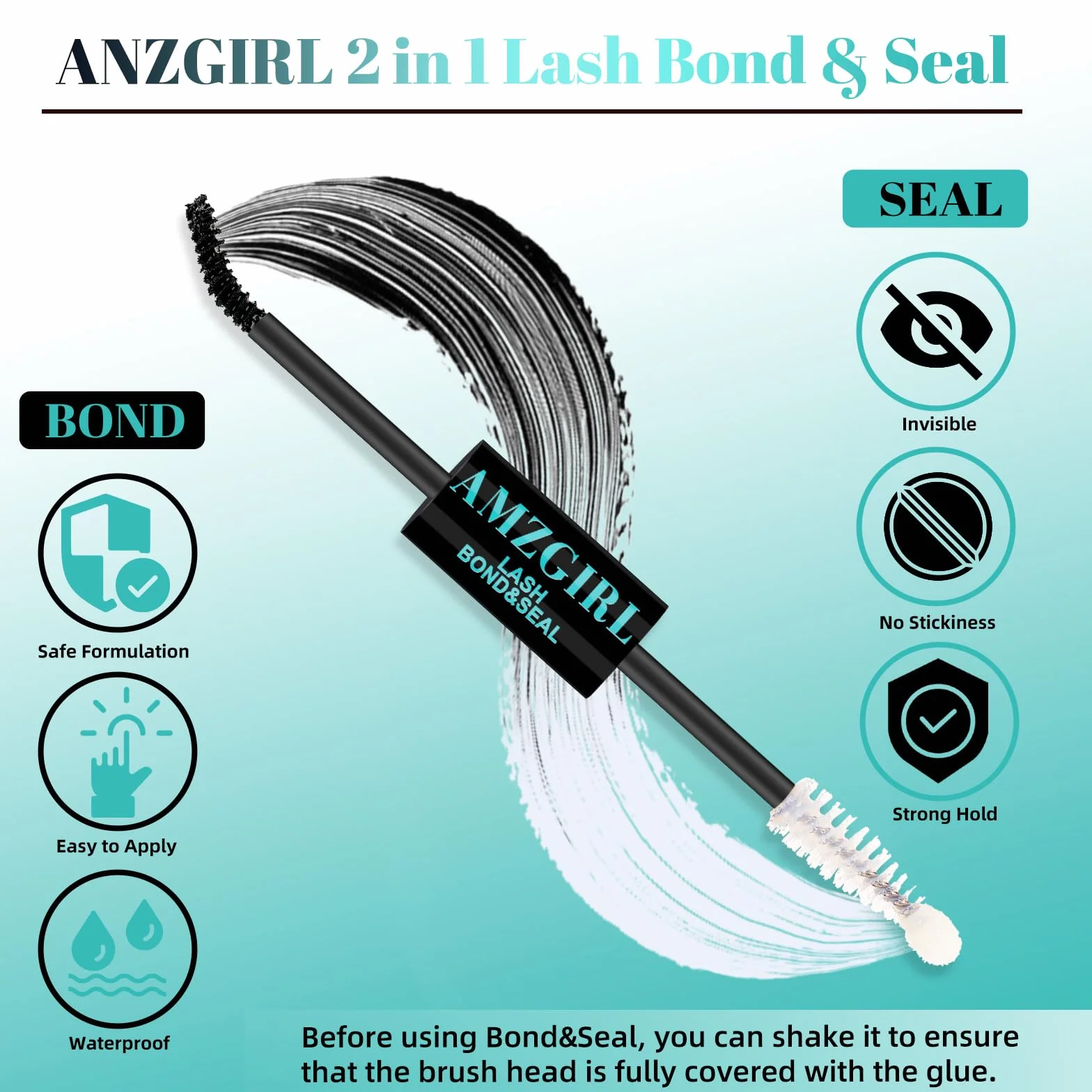 Lash Bond and Seal House of Lash Clusters rzęsa 10 ml, długotrwały 72 godziny, czarny DIY