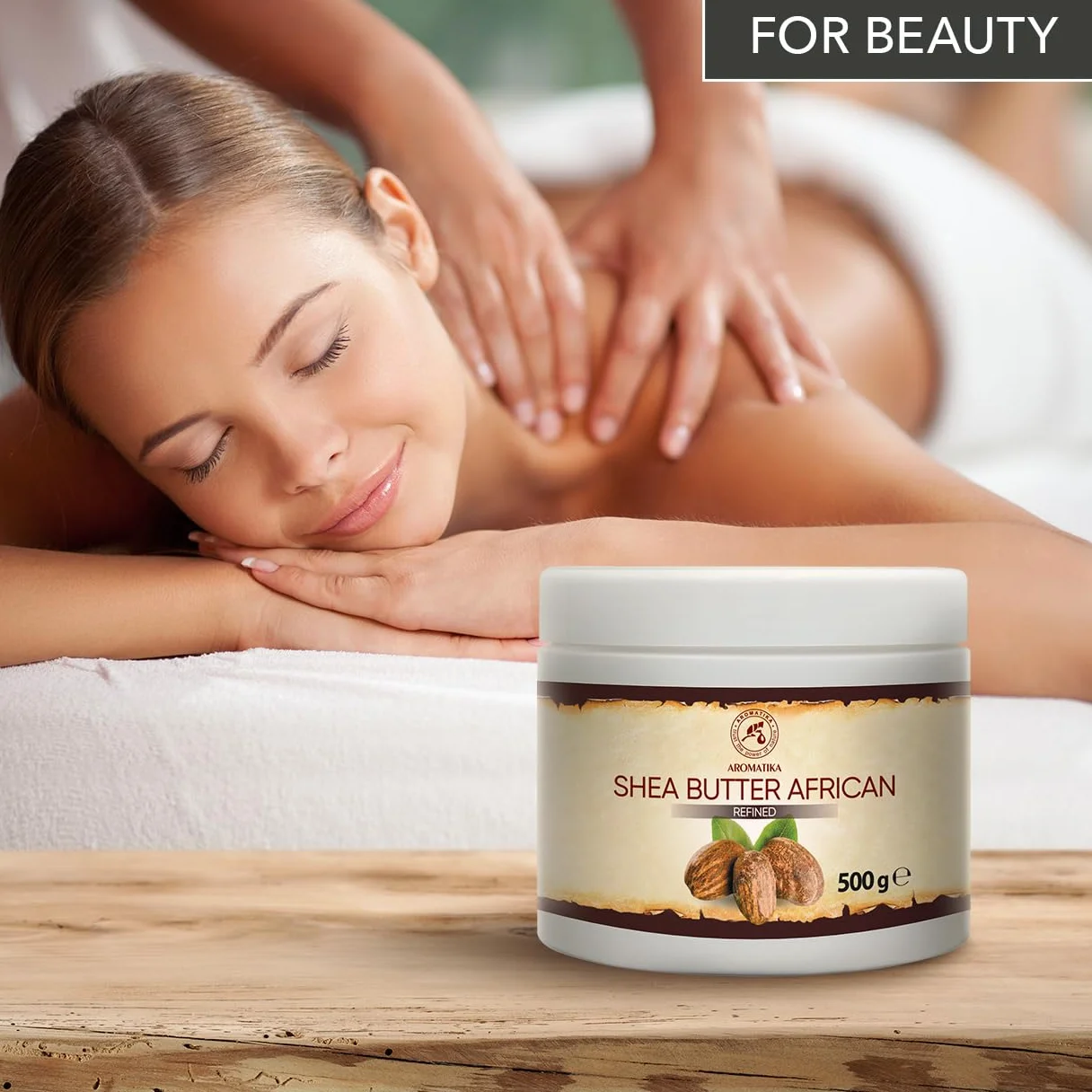 AROMATIKA Shea Butter 500g Refined 100% Pure Natural African Ghana