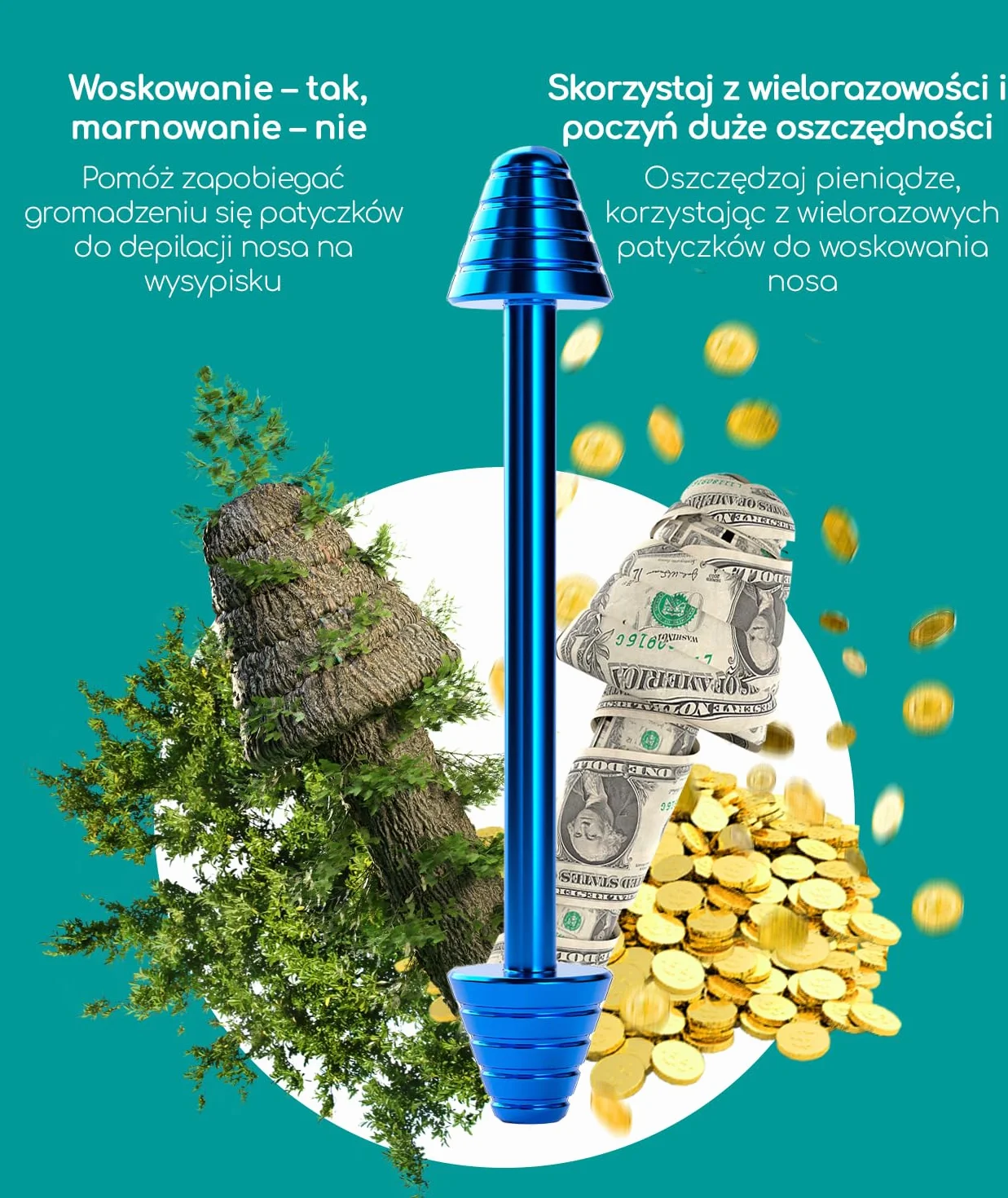 Zestaw do Woskowania Nosa 50g – Bezpieczne i Proste Woskowanie Nosa w Domu od Medi Grade – Plastry do Skóry, Kubek na Wosk do Nosa i Torba – Wosk do Usuwania Włosów z Nosa
