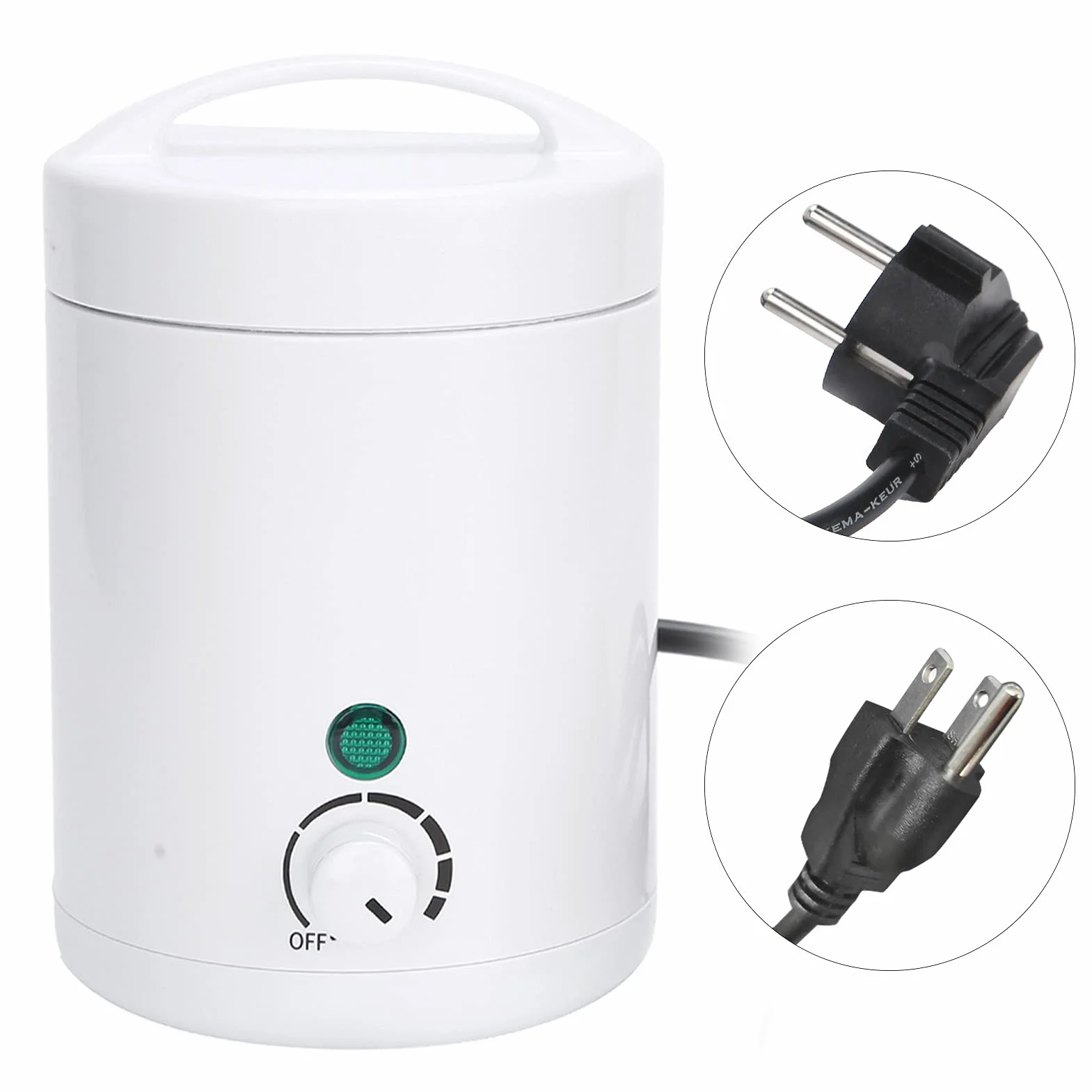 Mini Wax Warmer - Woskowa Maszyna do Depilacji, Profesjonalna Depilacja Unisex Wosk Parafinowy do Brazylijskiego Zestawu do Woskowania Brwi i Nóg dla Kobiet i Mężczyzn(EU Plug 220V)