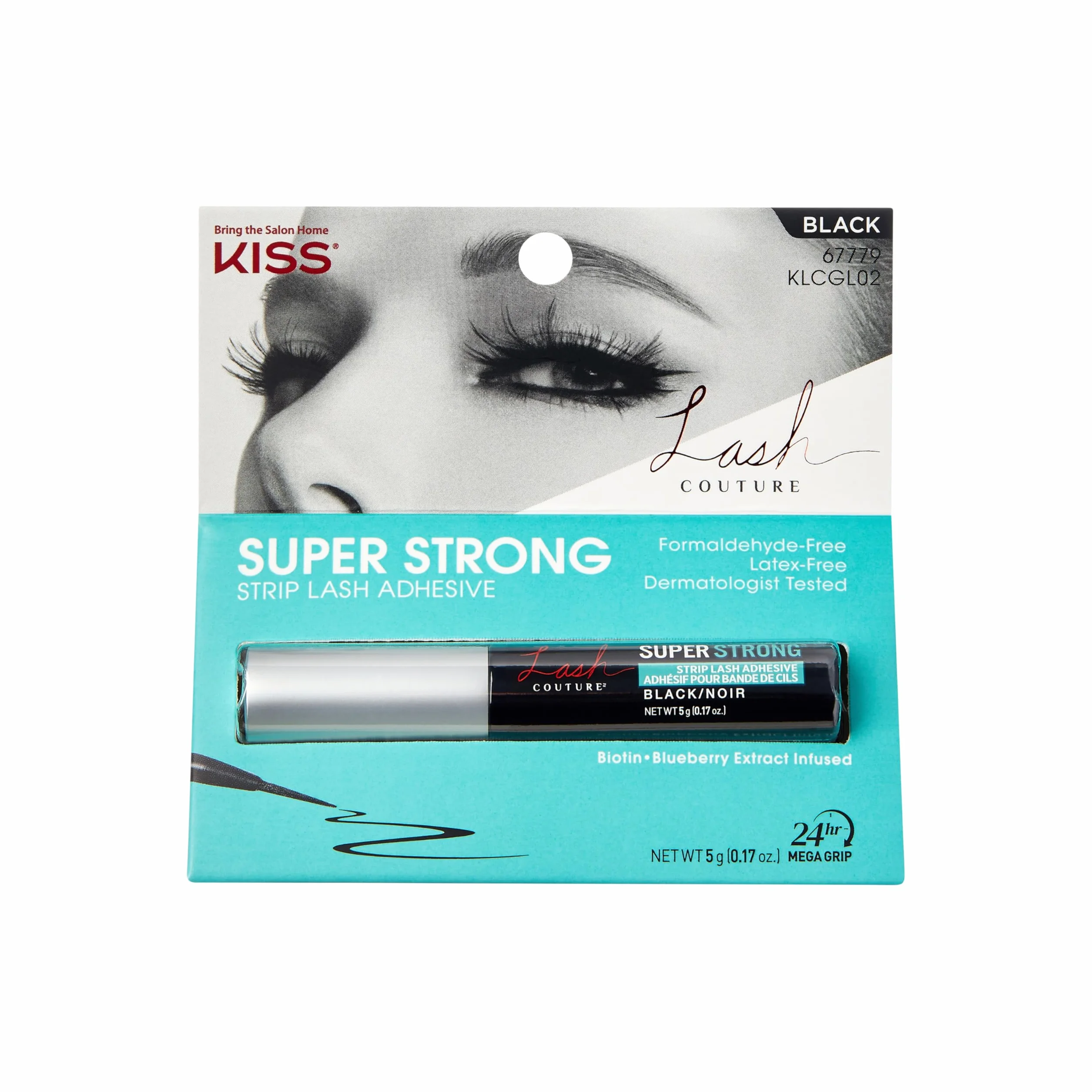 Kiss Lash Couture klej do rzęs, czarny, 1 szt.