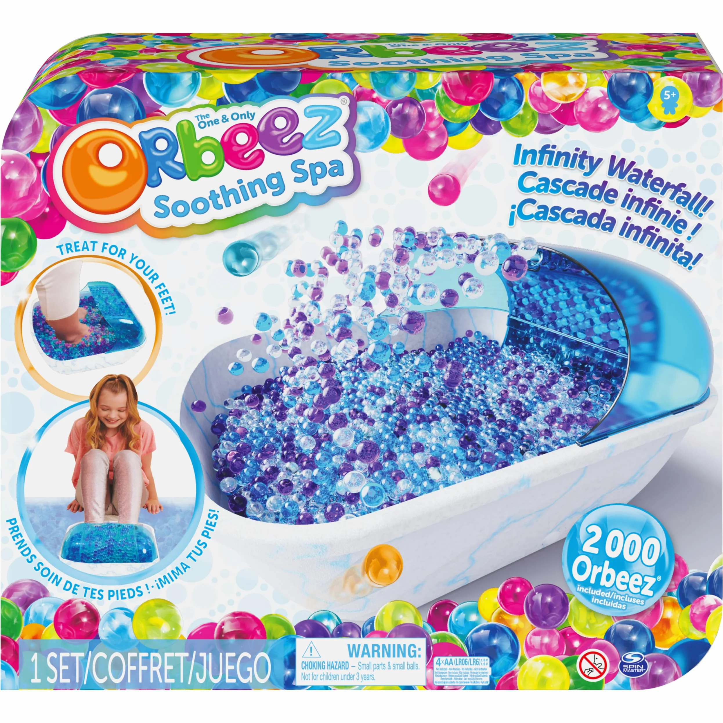 Orbeez Soothing Foot Spa with 2,000 Non-Toxic Water Beads Kids Spa