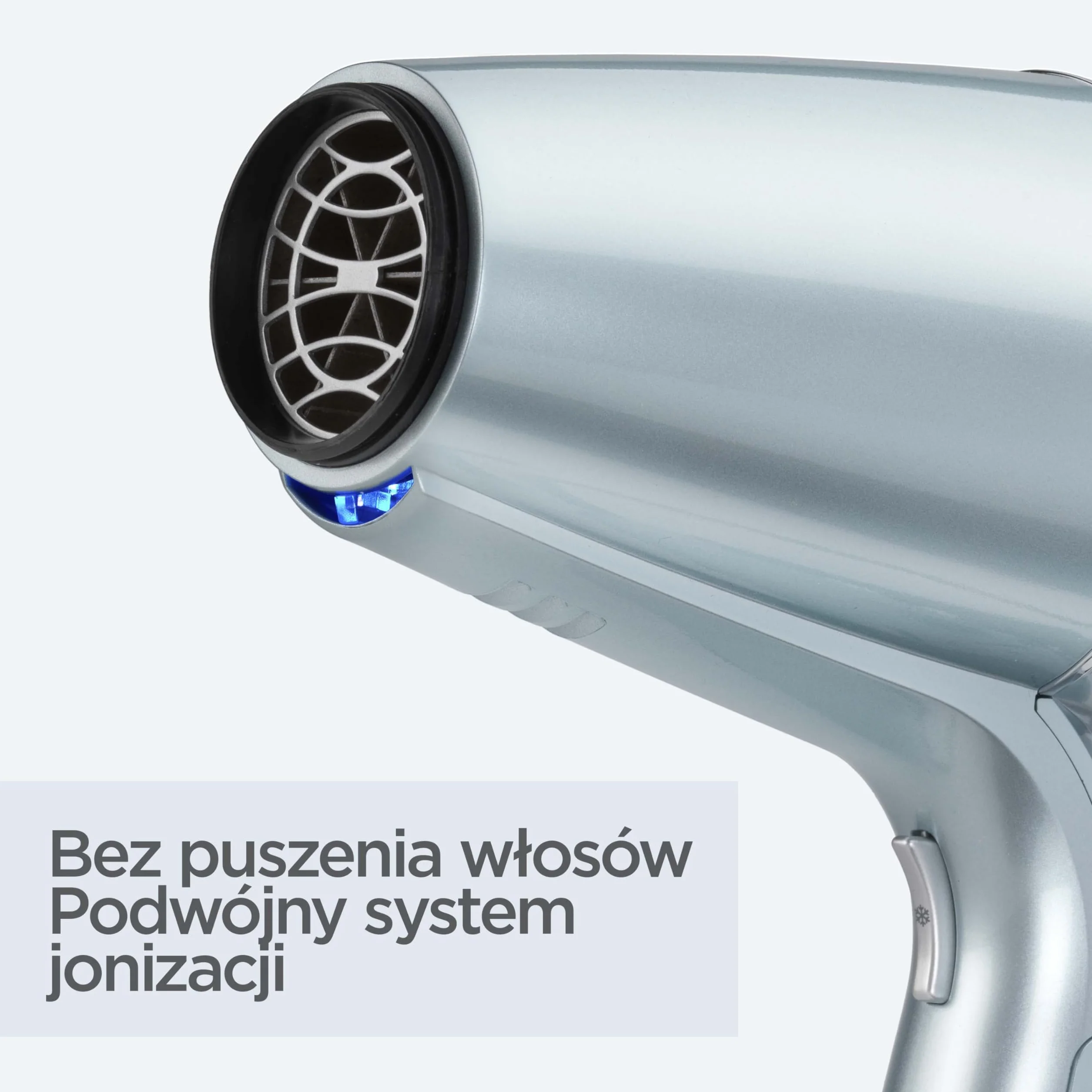 Suszarka BaByliss Hydro‑Fusion z Dyfuzorem – Profesjonalna suszarka jonowa 2100 W, technologia plazmowa dla połysku, lekka konstrukcja, 3 temperatury & 2 prędkości, niebieska, D773DE