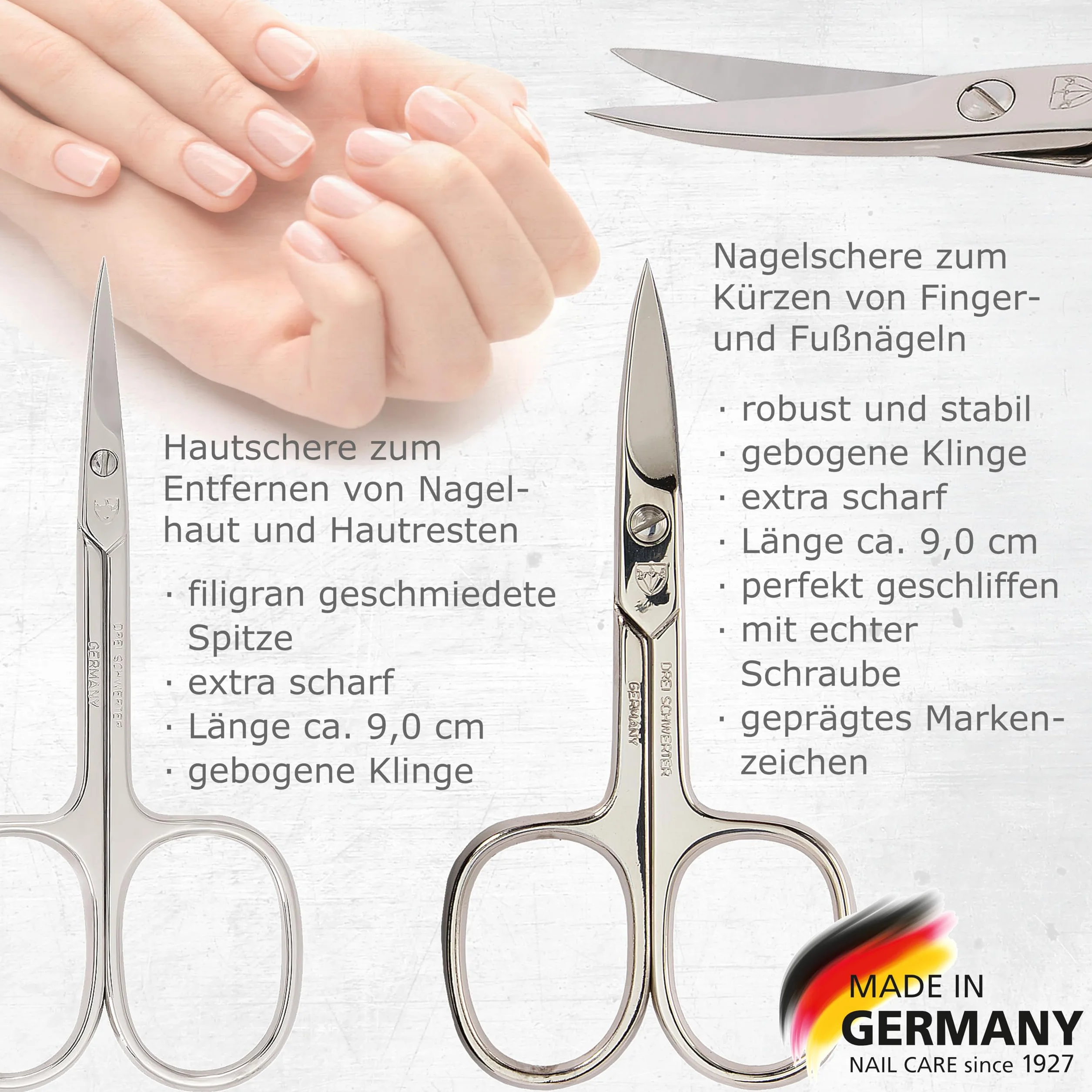 3 Swords Germany zestaw do manicure 16 elementów szklany pilnik Solingen