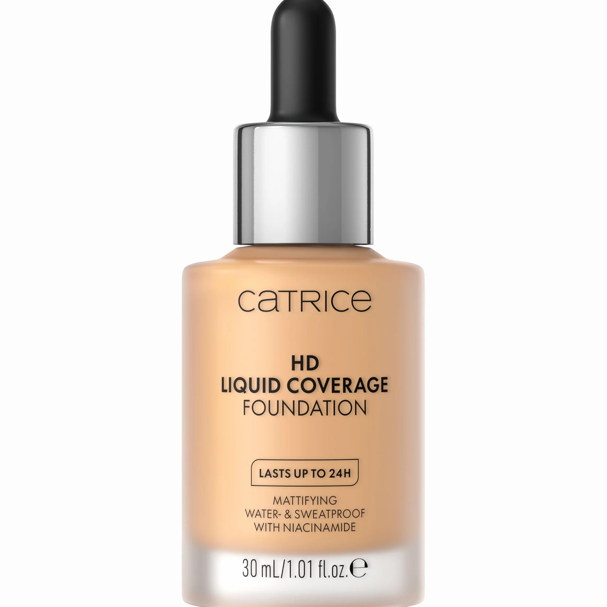 Catrice Podkład HD Liquid Coverage, długotrwały, matujący, kontrola natłuszczenia/kontrola połysku, matowy (30ml)