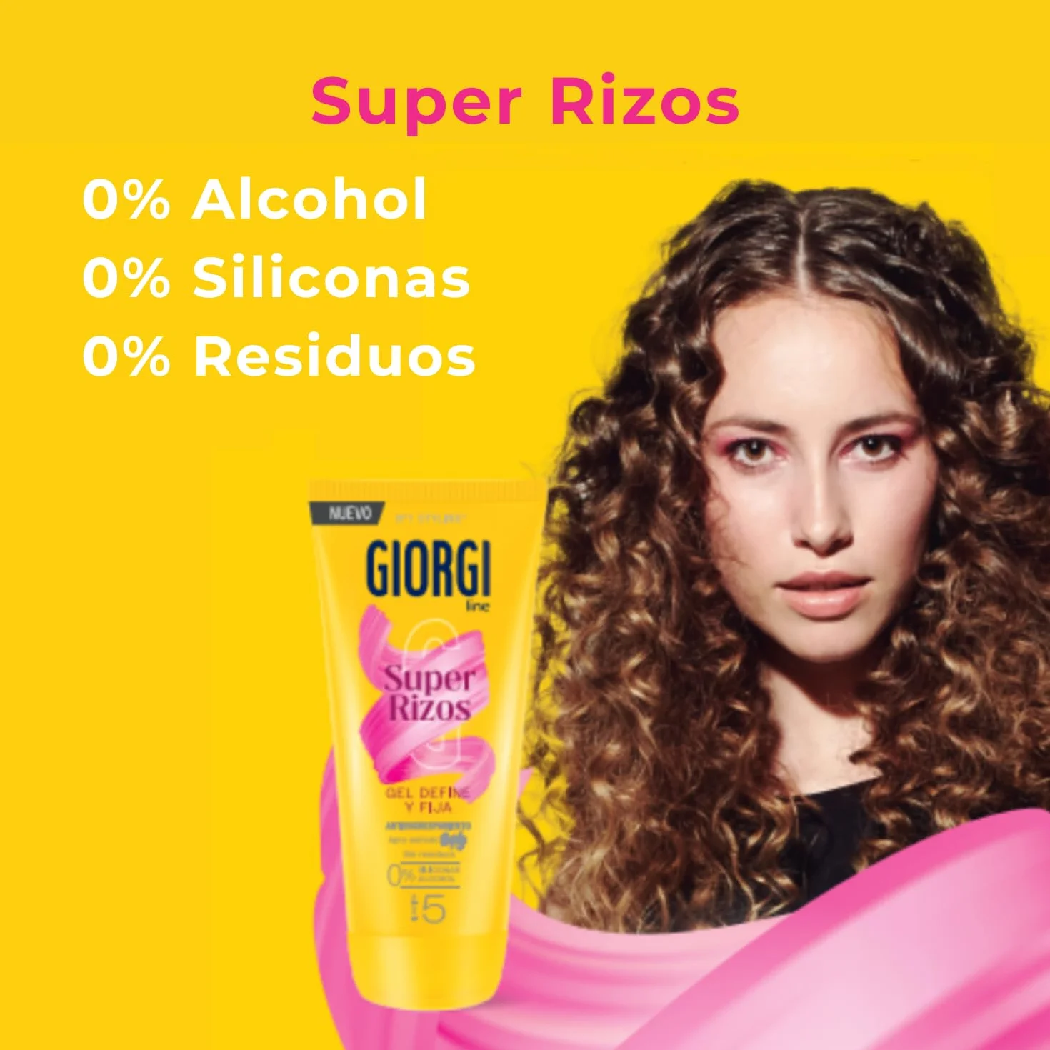 Giorgi Line Żelowa super loki z aloesem, żel definiujący odpowiedni dla metody Curly bez pozostałości 0% silikony 0% alkohol kontroluje kręcone i falowane włosy, utrwalanie 5-170 ml