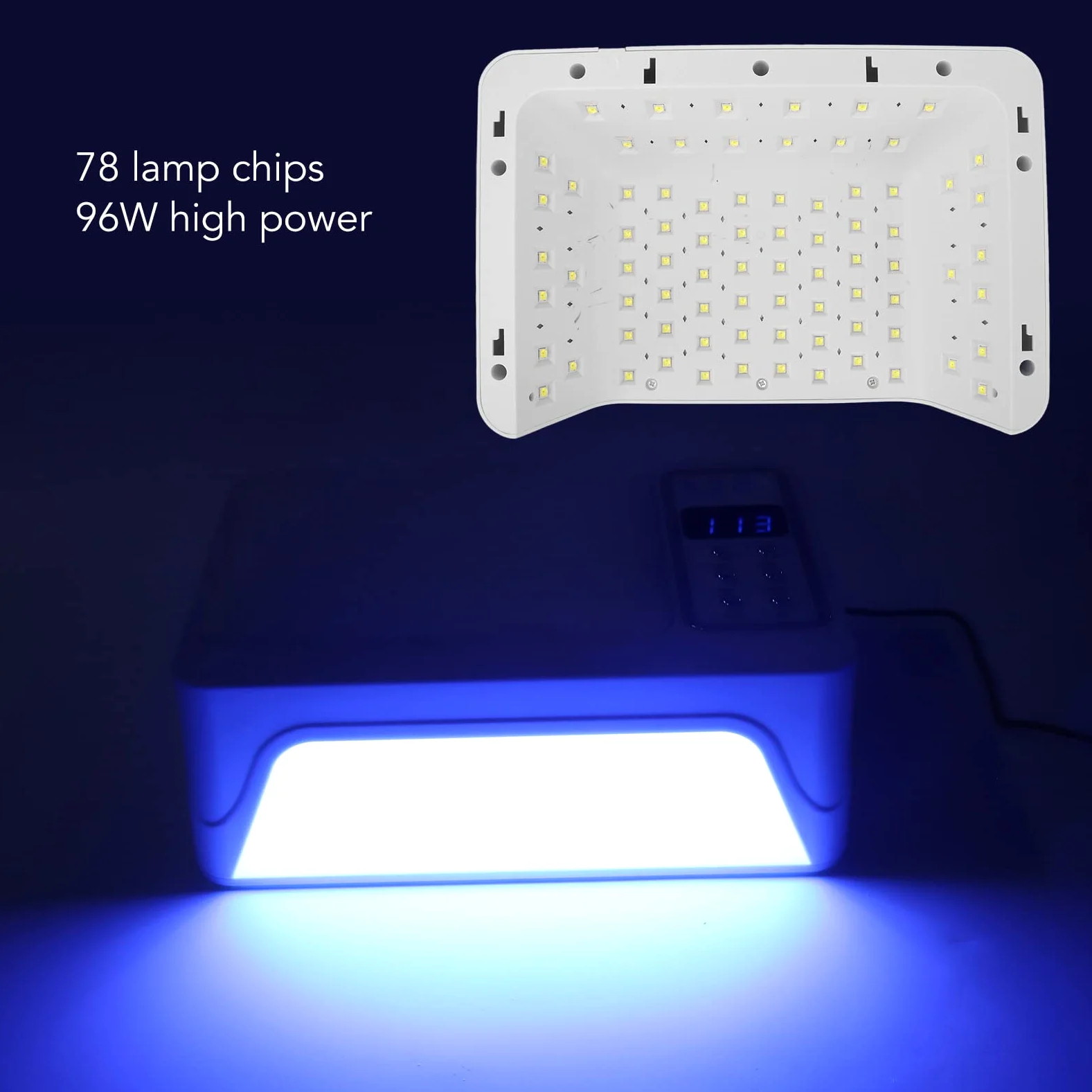 Lampa UV LED do Paznokci, Suszarka do Paznokci UV z Uchwytem na Telefon, Profesjonalna Lampa Utwardzająca do Paznokci 96 W, Przenośna Suszarka do Utwardzania Paznokci LED,