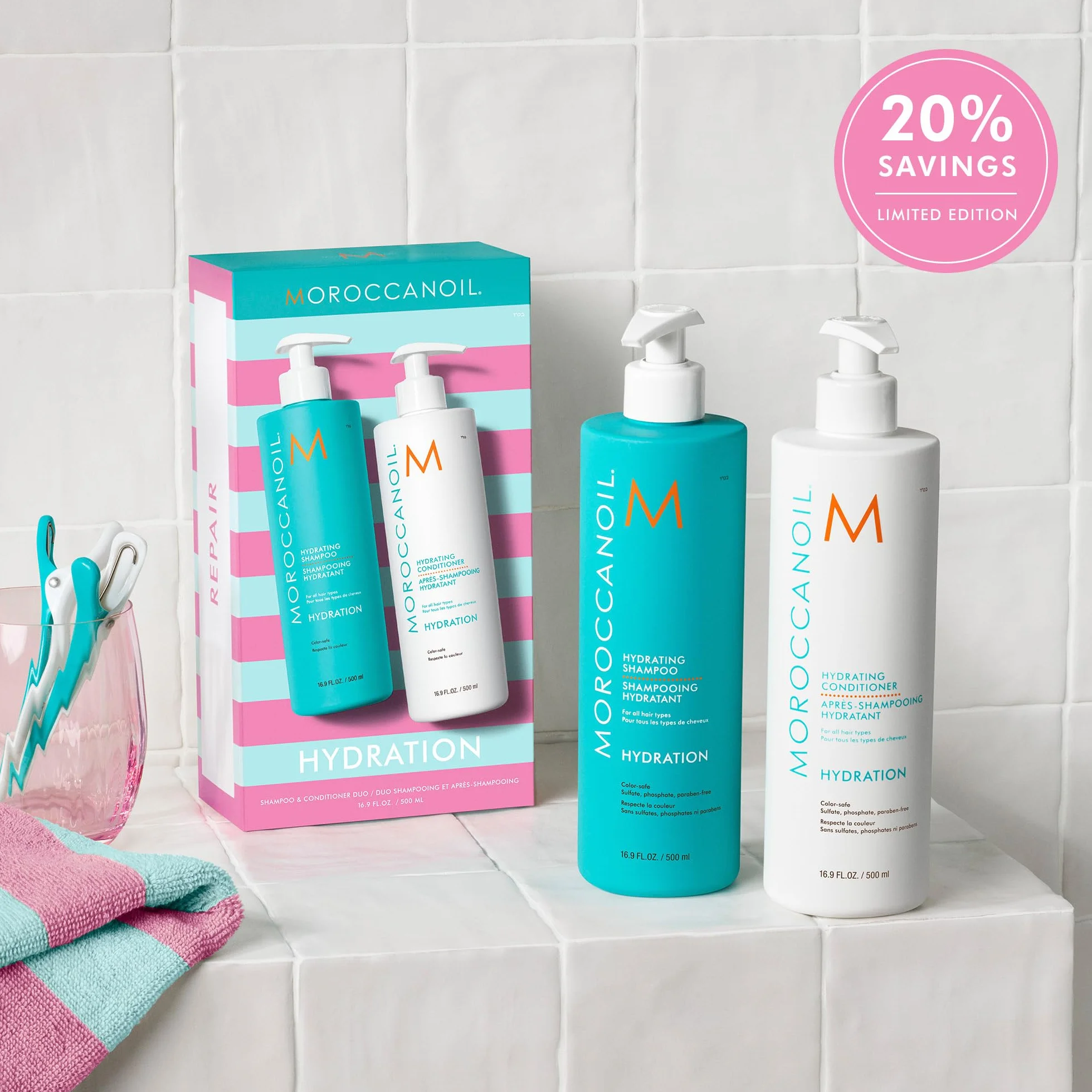 Moroccanoil szampon i odżywka do włosów, 500 ml