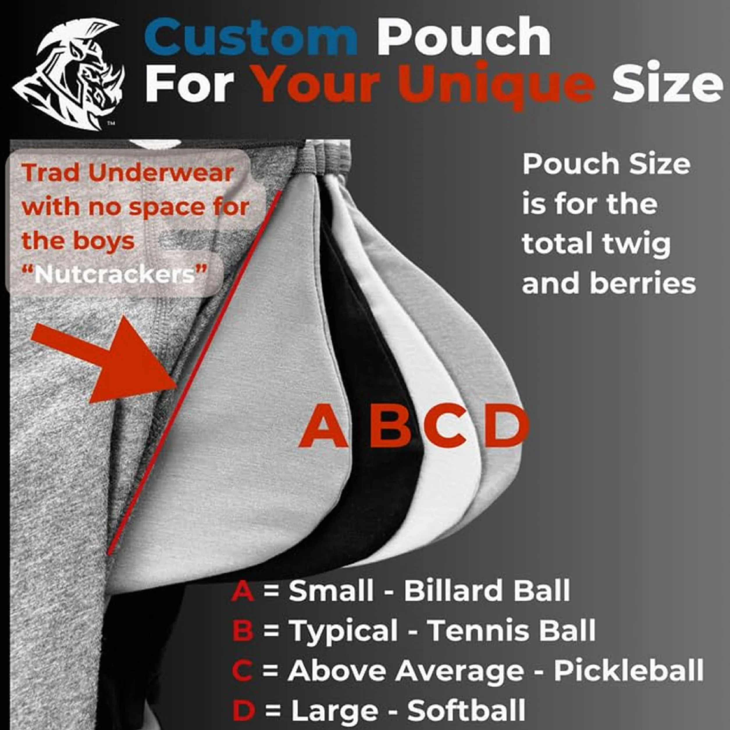 RM Real Men Jock bez ramiączek Mężczyźni Real Men Boxer Slip Nylon Pouch D 4 Pk (Bianco Nero Grigio Ciano)