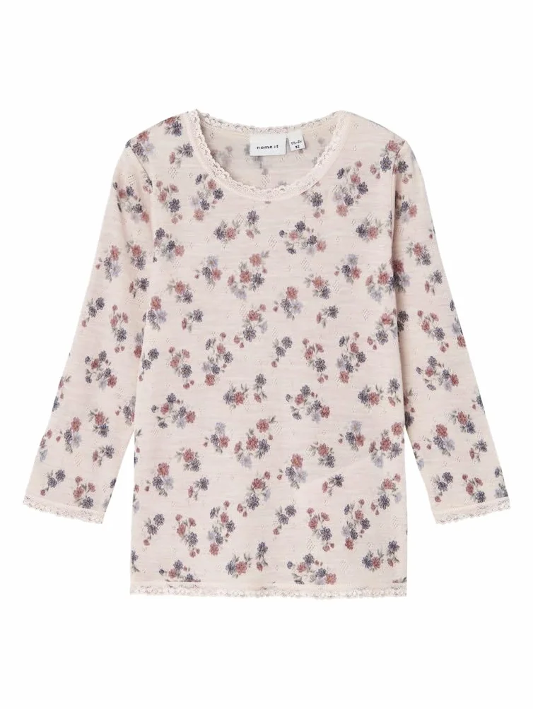 NAME IT Nmfwang Wool Needle Ls Top Noos koszulka z długim rękawem