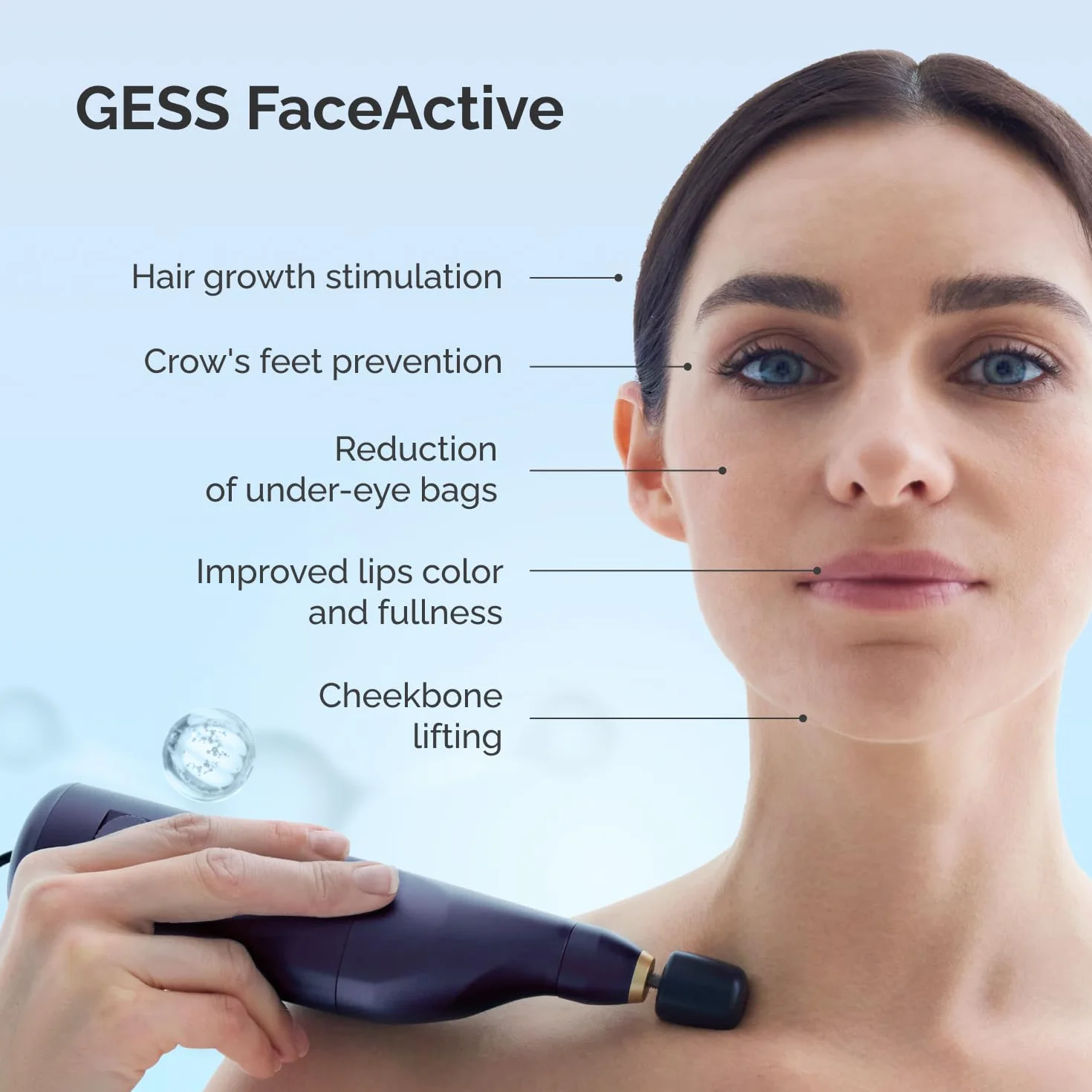 GESS FaceActive Professional BMS Biomechaniczny masażer do twarzy przeciwstarzeniowy ujędrniający redukujący zmarszczki