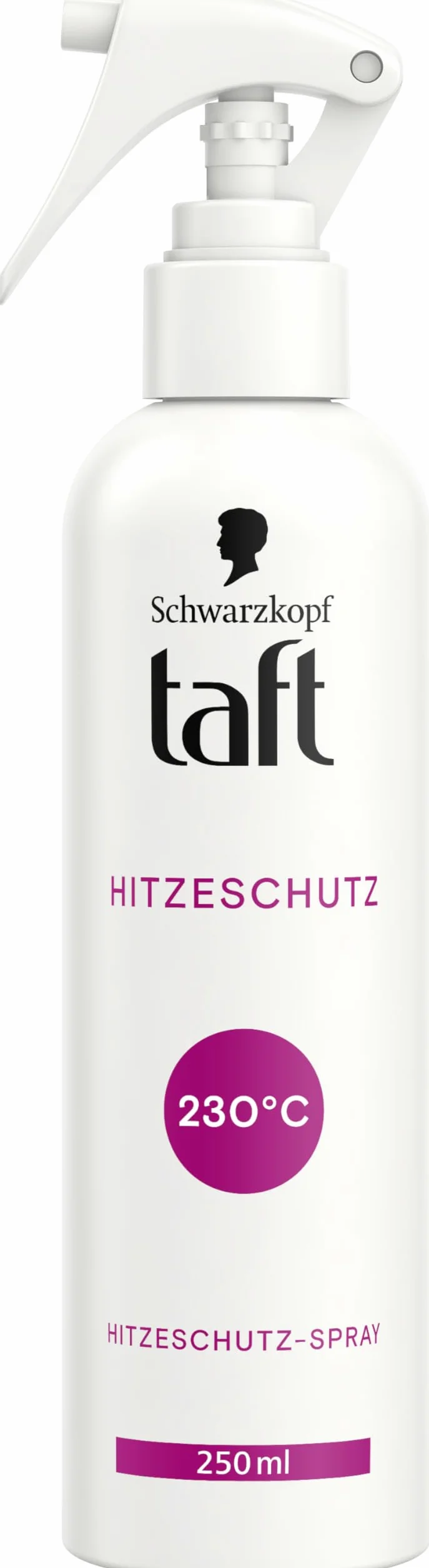 Schwarzkopf Taft spray chroniący przed wysoką temperaturą (250 ml), nadaje się do wszystkich narzędzi do stylizacji włosów, do wszystkich rodzajów włosów z efektem zapobiegającym mechaceniu się i