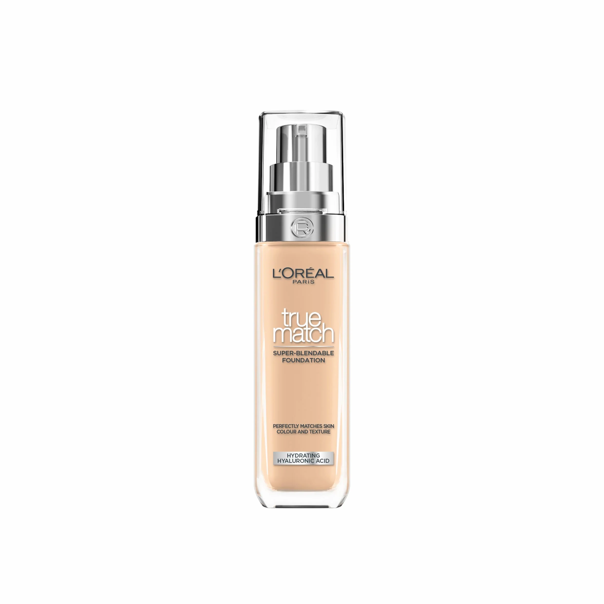 L'Oréal Paris True Match trwały podkład do twarzy w płynie, pielęgnujący z kwasem hialuronowym, SPF 17, 3.N Beige Creme, 30 ml