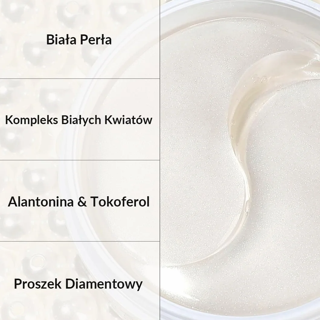 Mizon Pure Pearl Eye Gel Patch (30 par) Redukuje zmarszczki i opuchliznę, leczenie cieni i worków pod oczami, Płatki pod oczy w postaci hydrożelu z kompleksem białych kwiatów, naturalne składniki