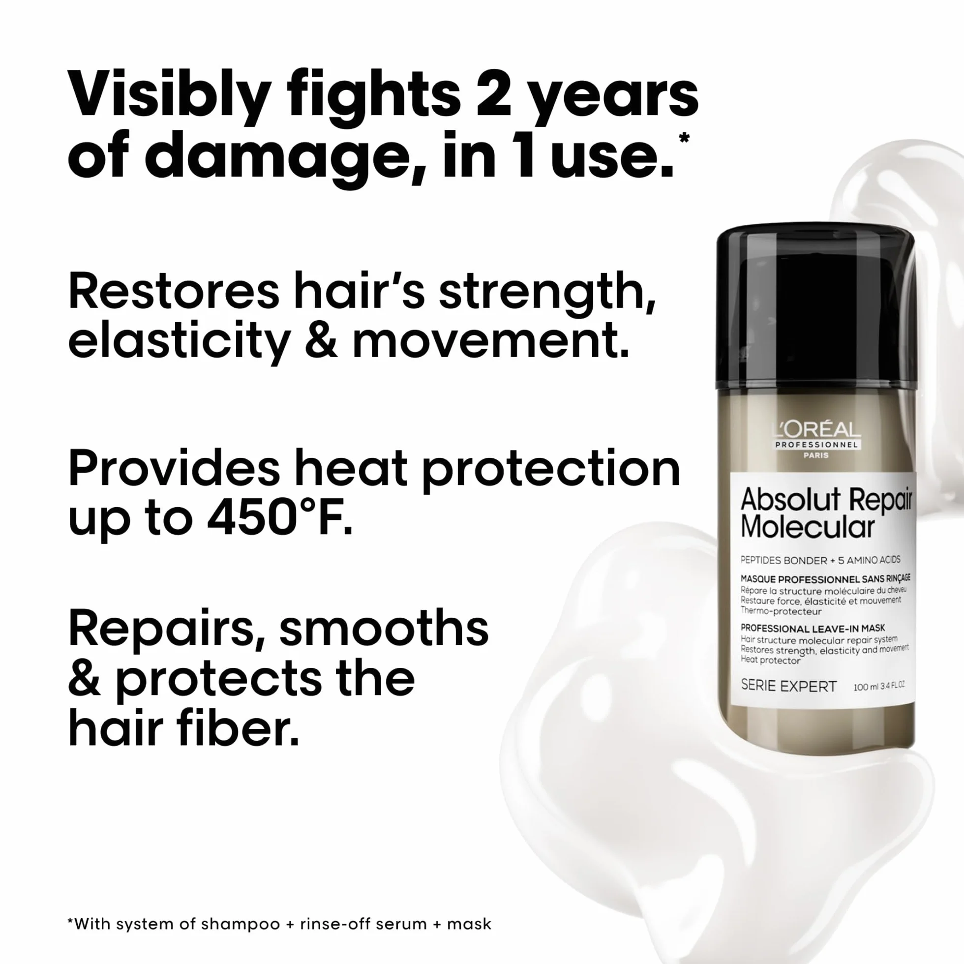 L'Oréal Professionnel Absolut Repair Molecular Maska do Włosów, 100 ml