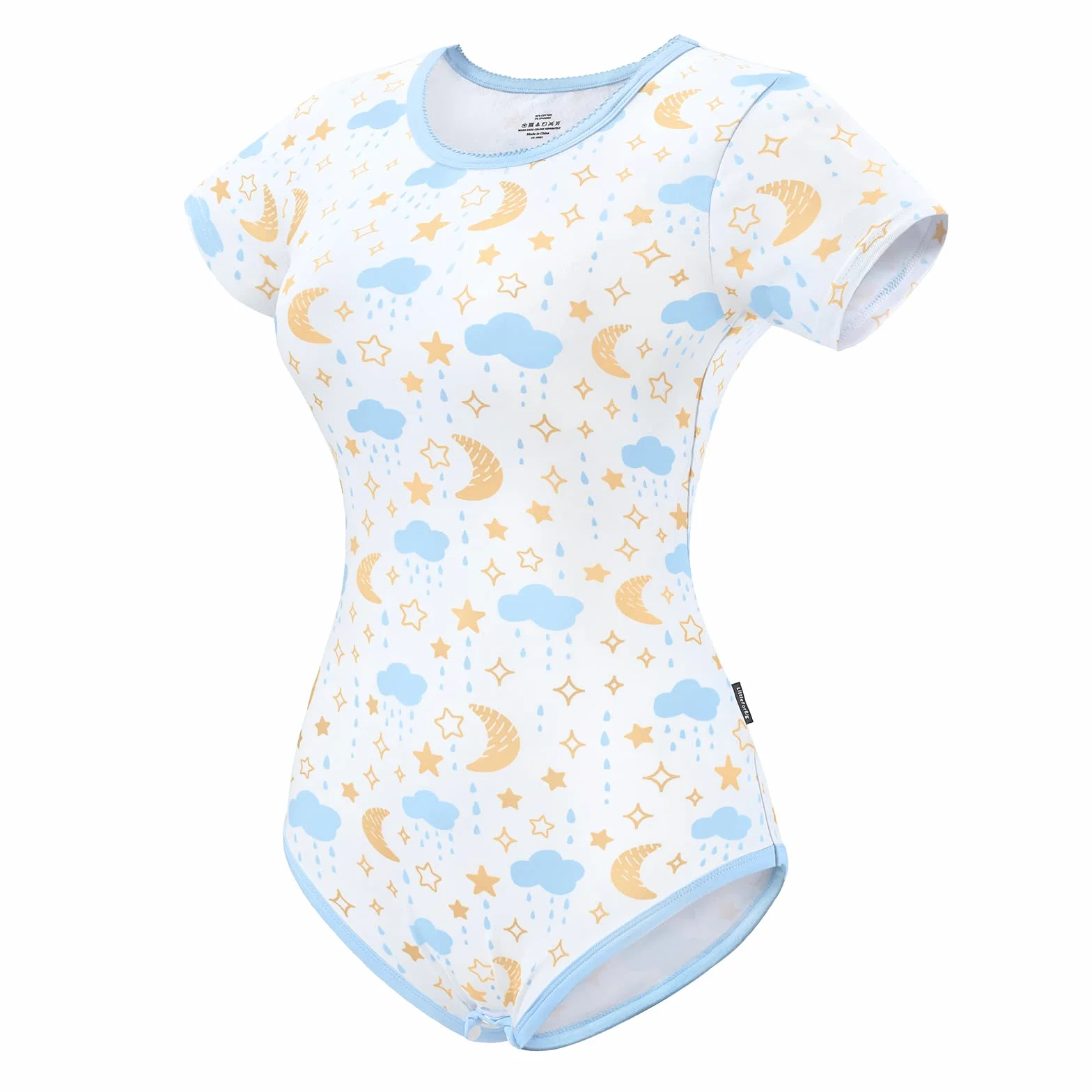 LittleForBig Bawełniany śpioszki Onesie Piżama Bodysuit - Vintage Dobranoc Bodysuit