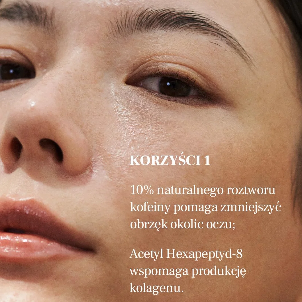 VILLAGE 11 FACTORY Serum pod oczy z kofeiną (10 ml) 10% roztworem kofeiny, efekt botoksu z heksapeptydem-8, niacynamidem, przeciwzmarszczkowe i podkrążone oczy Hydro Boost Caffeine Eye Serum